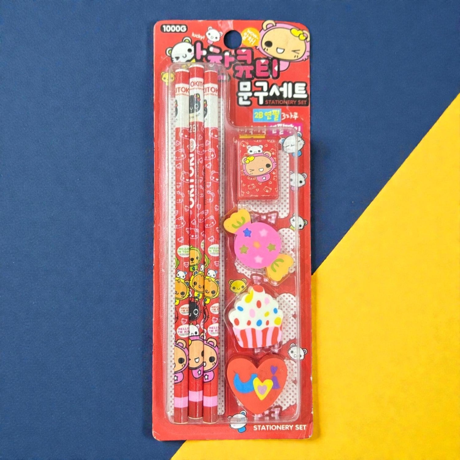 Cartoon Design Stationary Kit for Kids & Students | Complete School Stationary Kit with Pencil, Eraser, Sharpener & Study Essentials - Apkamart #Style_Pack Of 1