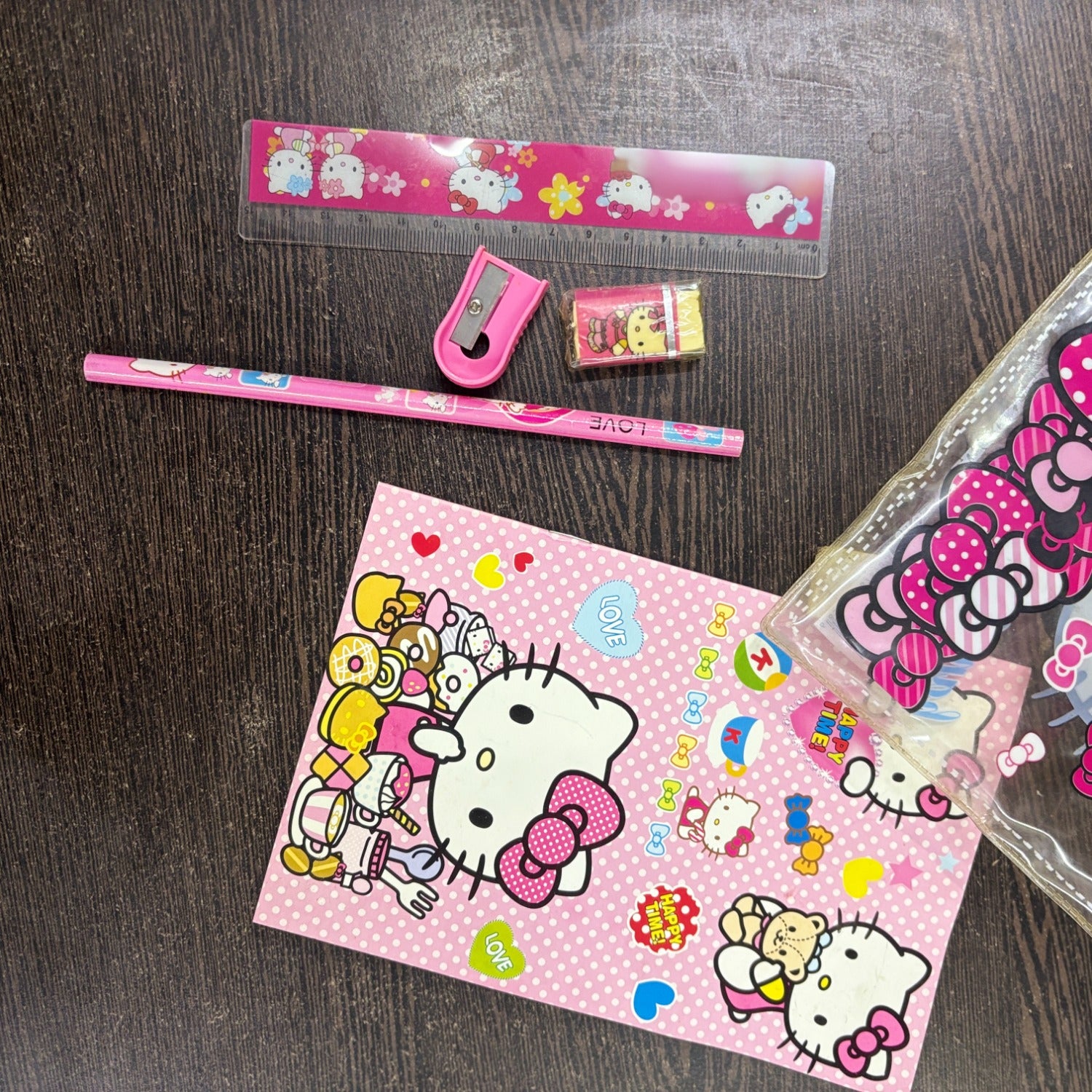 Kitty Design Stationary Kit for Kids & Students | Complete School Stationary Kit with Pencil, Eraser, Diary Sharpener & Study Essentials - Apkamart