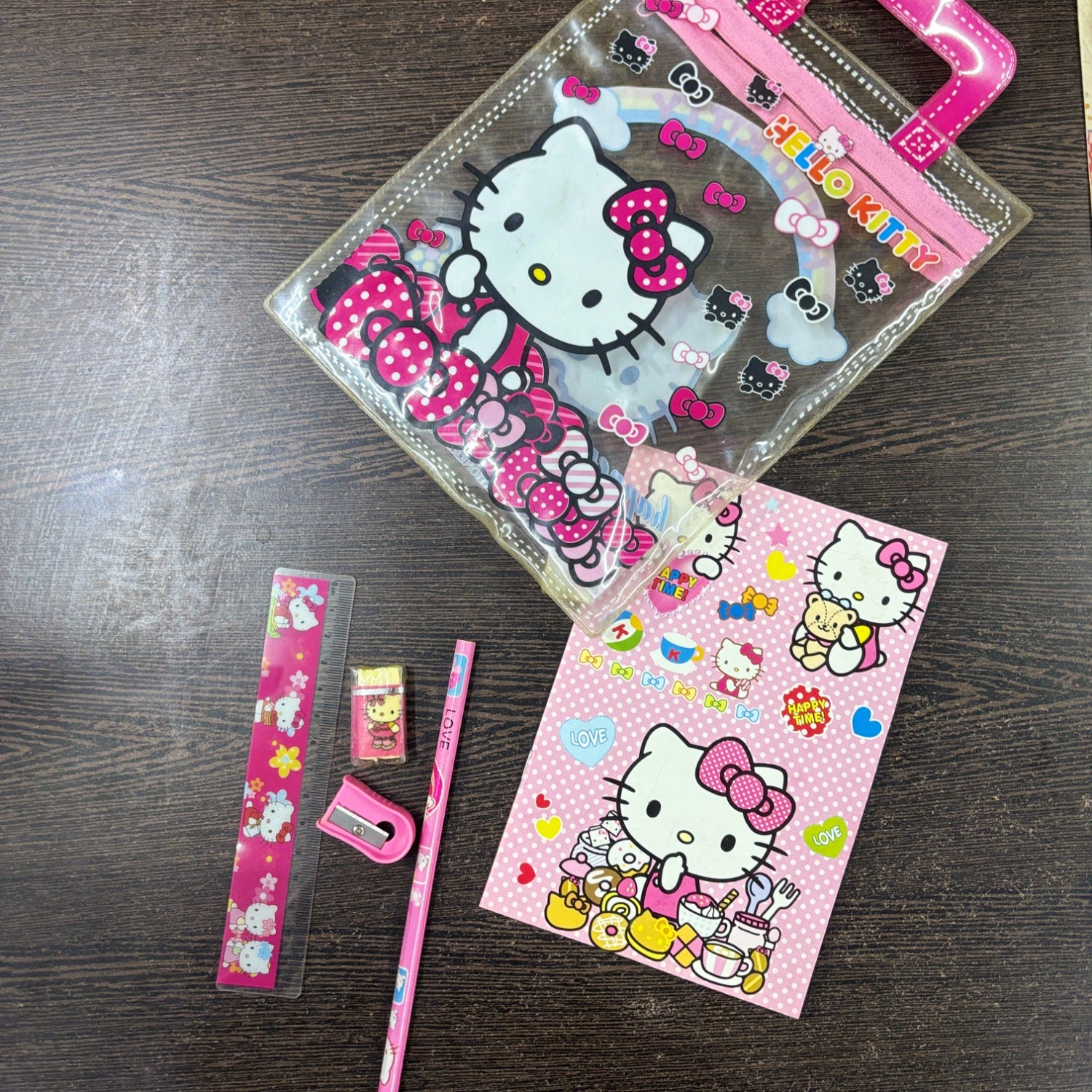 Kitty Design Stationary Kit for Kids & Students | Complete School Stationary Kit with Pencil, Eraser, Diary Sharpener & Study Essentials - Apkamart