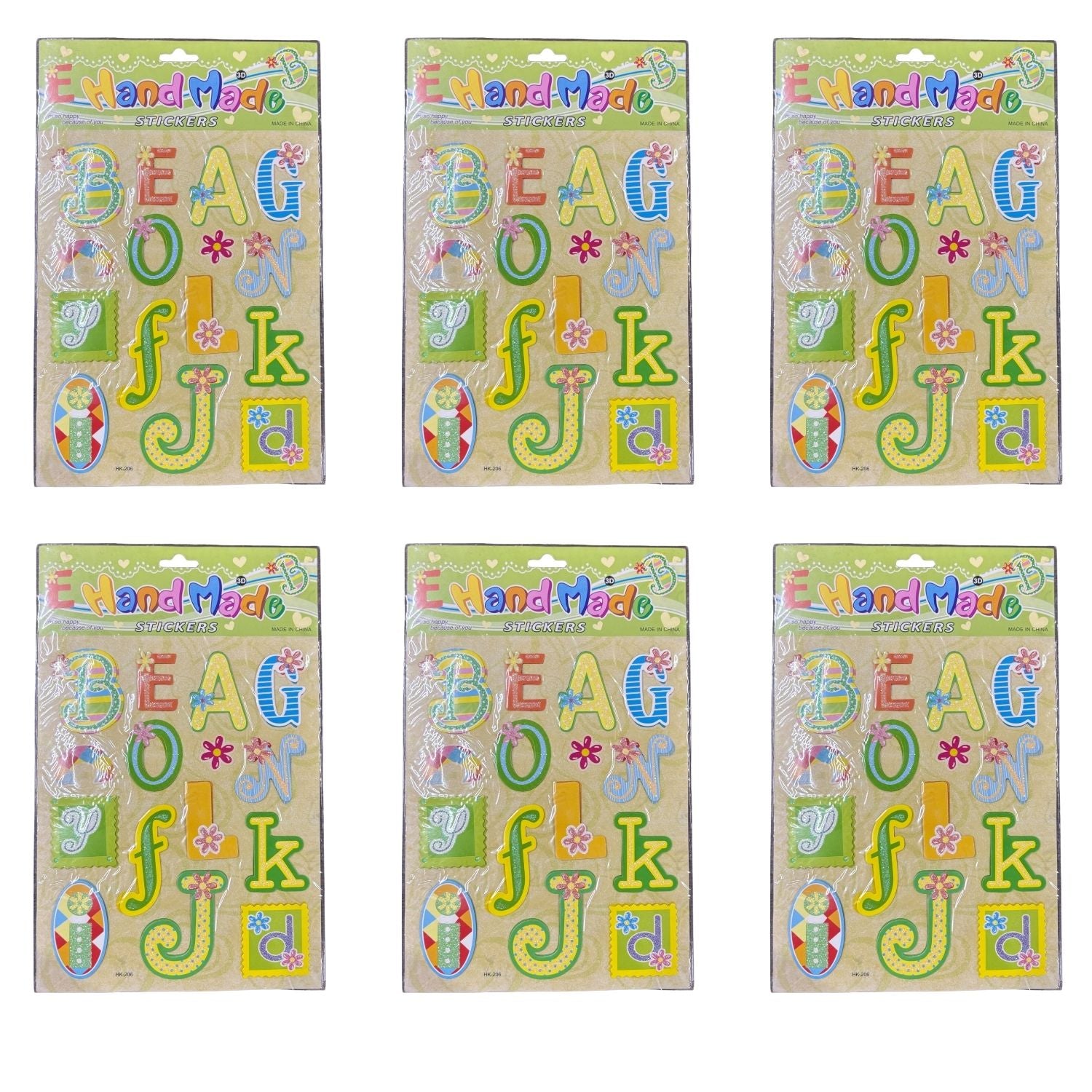 Self Adhesive Sticker Pack for Kids | Colorful Sticker for Art & Craft | Creative Sticker for Numbers Activities | Fun DIY Decorative Stickers Set - Apkamart #Style_Pack Of 6