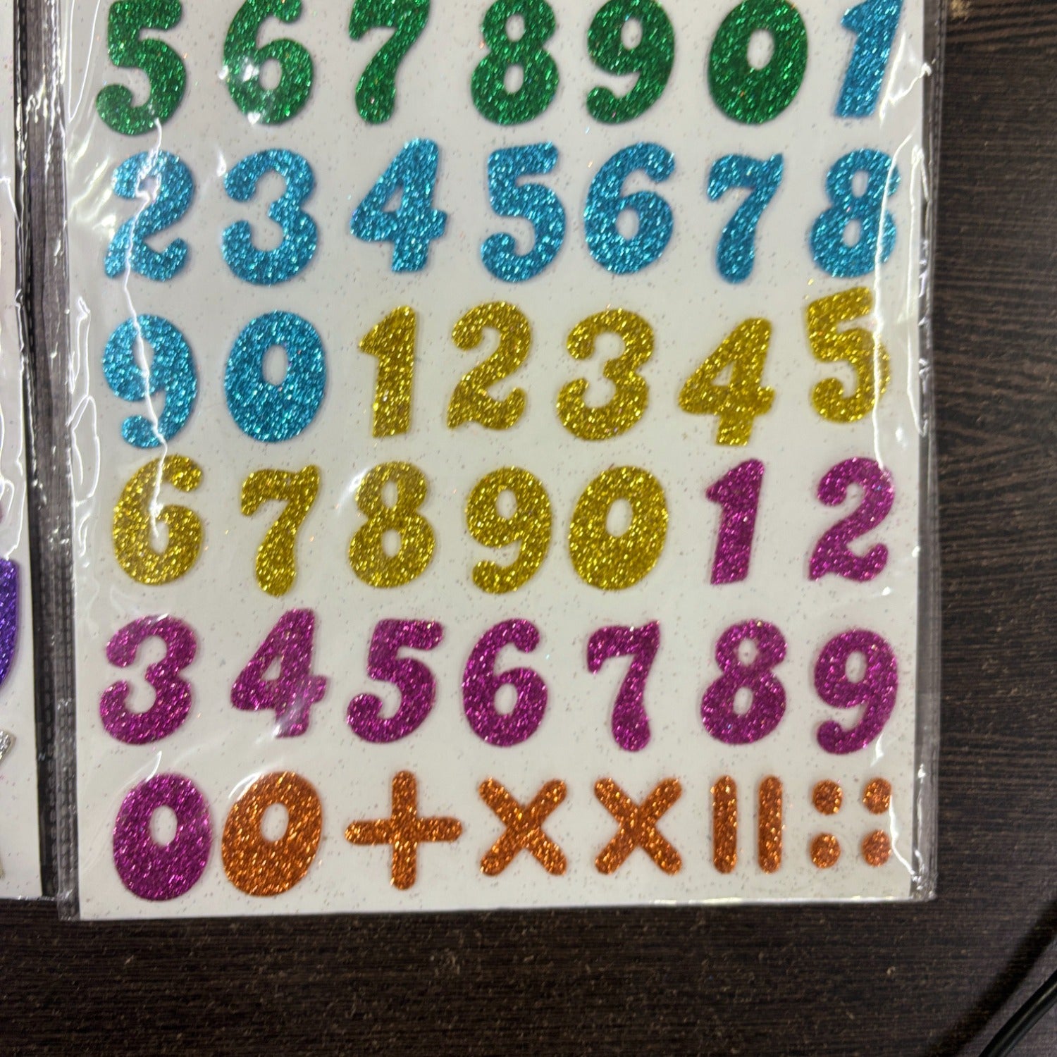 Glitter Sticker Set with Alphabet & Numbers Design | Glitter Foam Sheet Sticker | Self Adhesive Glitter Stickers for Kids Craft DIY Projects Scrapbooking School Use