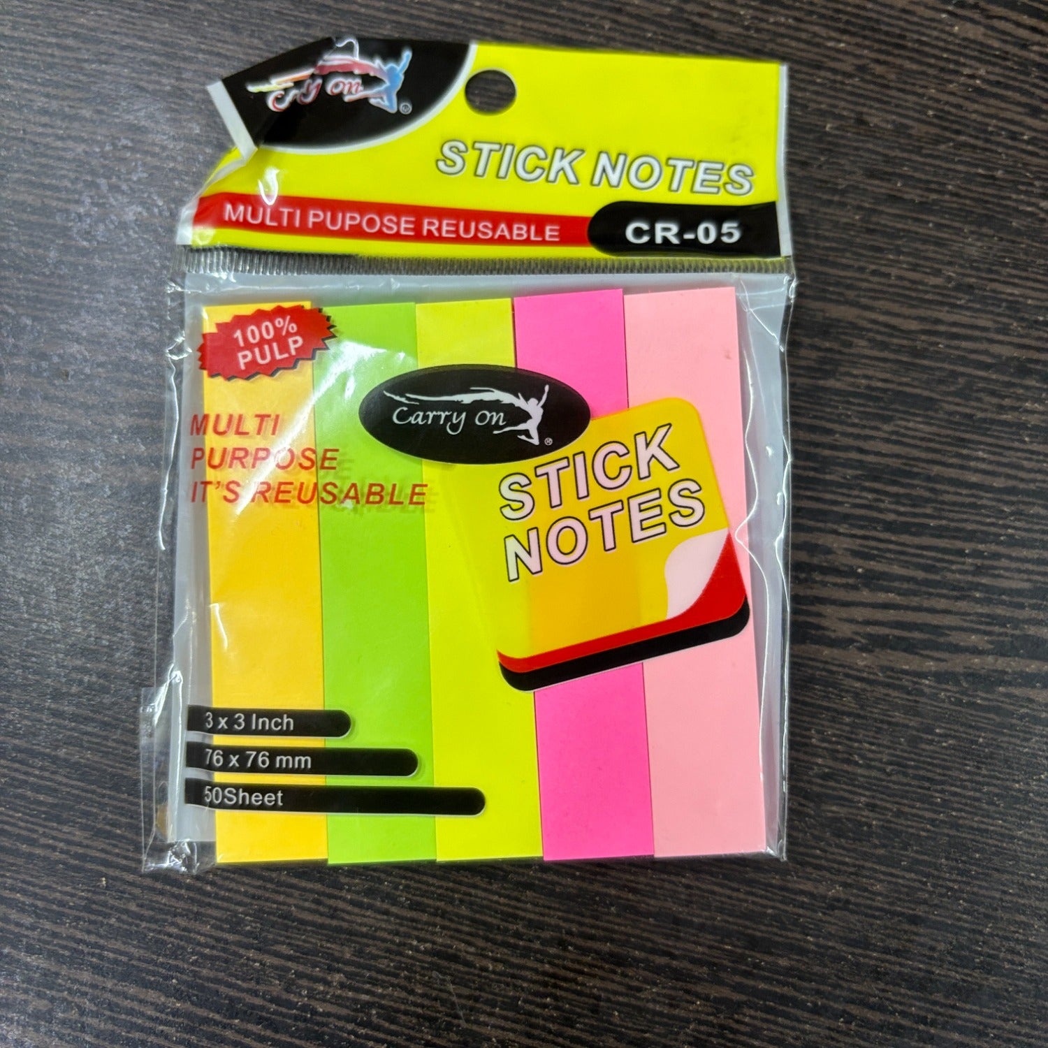 Sticky Notes Small Removable For Kids School Office