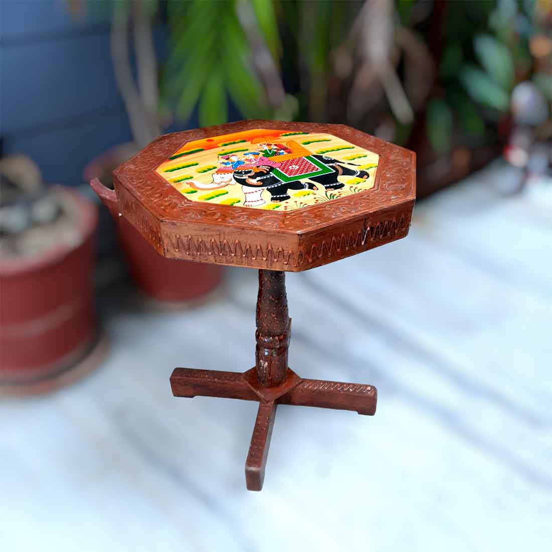 Chair & Side Table Set - For Living Room & Outdoor Decor - Set of 4- Apkamart #Style_Style 2