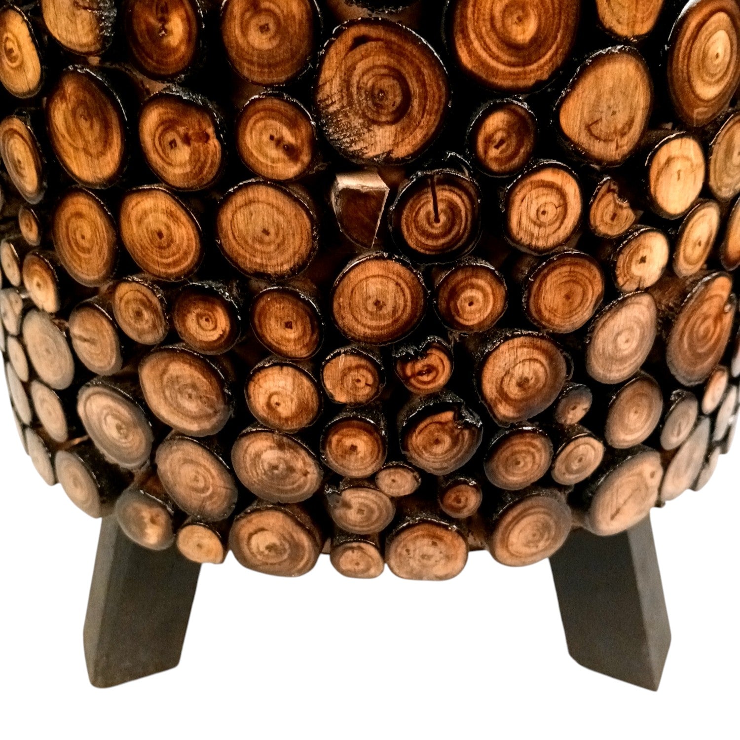 Wooden Stool Side Table | Handicraft End Table | Bed Side Table - For Living room, Sitting, Home Decor, Sofa Corner & Gifts - 15 Inch - Apkamart