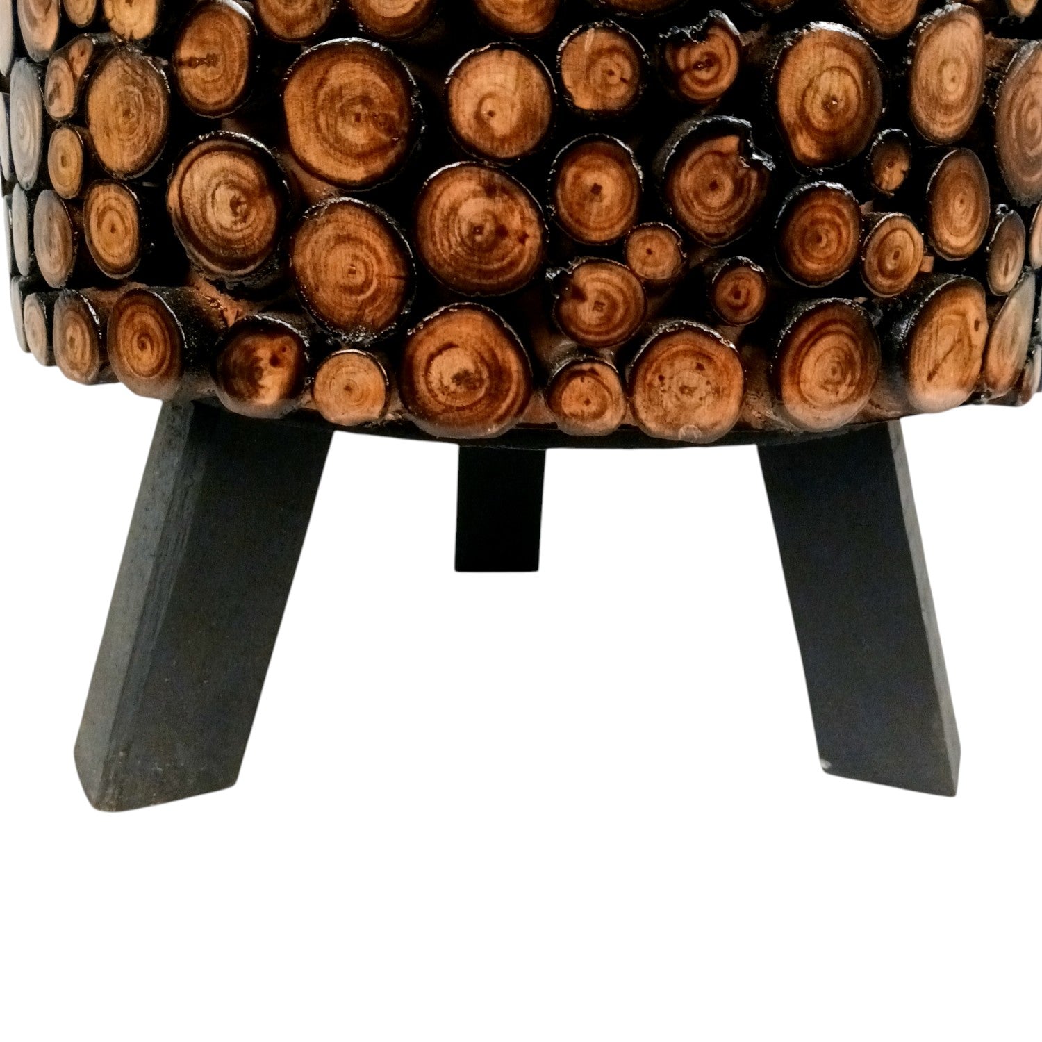 Wooden Stool Side Table | Handicraft End Table | Bed Side Table - For Living room, Sitting, Home Decor, Sofa Corner & Gifts - 15 Inch - Apkamart