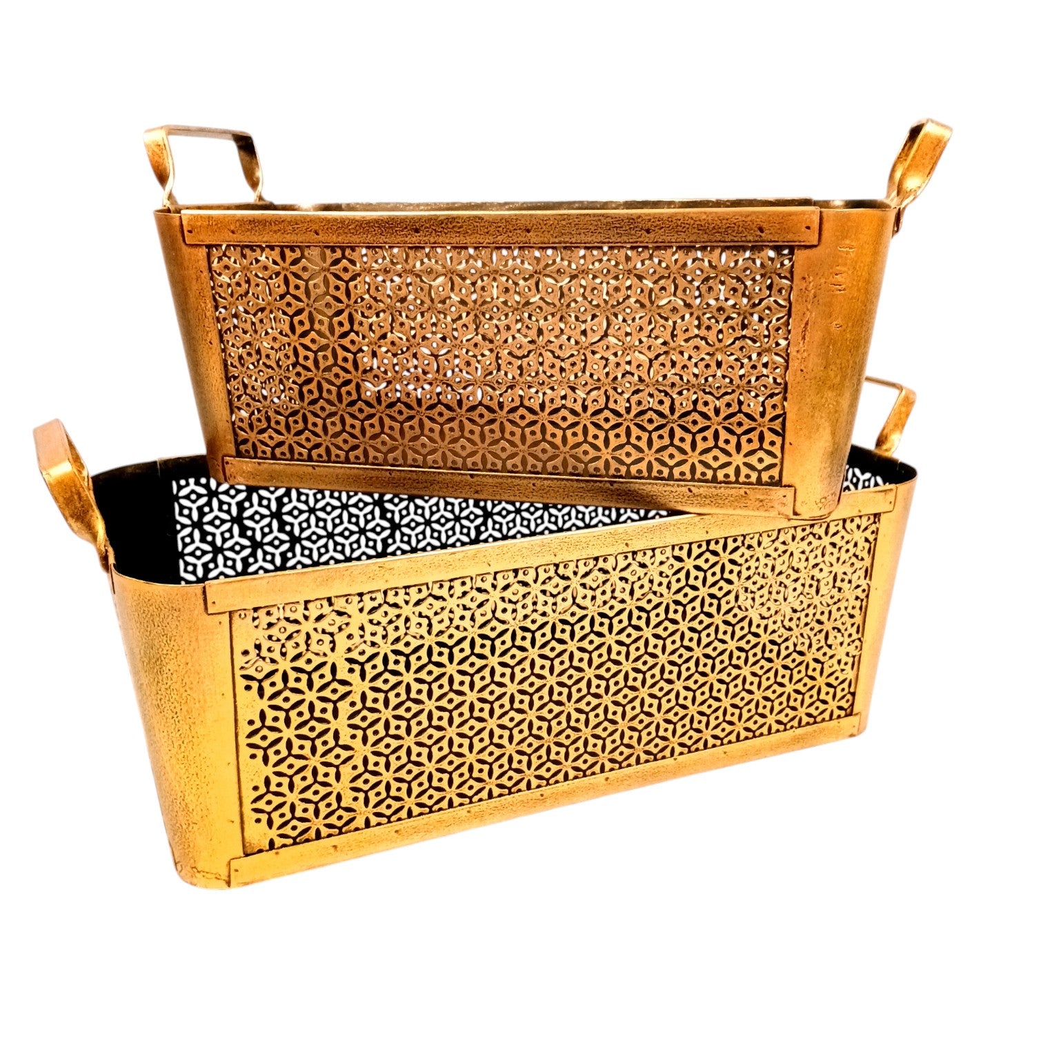 Multipurpose Storage Baskets Set | Decorative Fruit & Utility Organizer for Kitchen, Dining Table & Home Decor-Basket Combo – 17 Inch (Set Of 2) - Apkamart