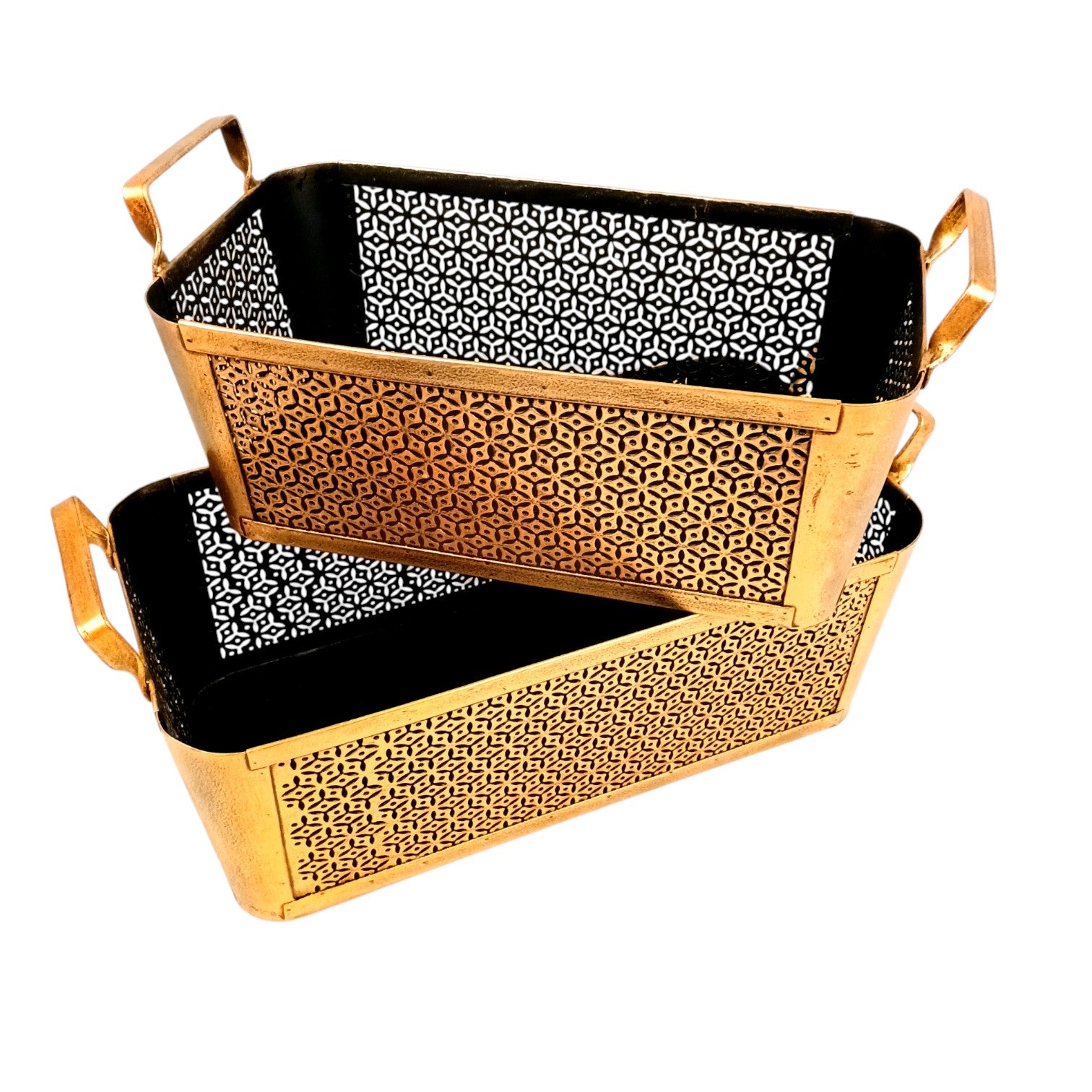 Multipurpose Storage Baskets Set | Decorative Fruit & Utility Organizer for Kitchen, Dining Table & Home Decor-Basket Combo – 17 Inch (Set Of 2) - Apkamart
