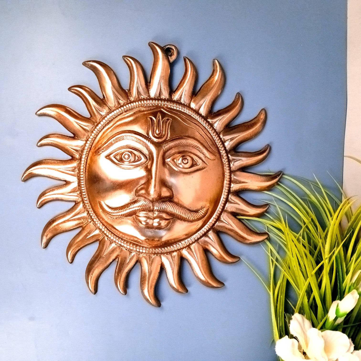 Sun Face Wall Hanging for Home Decor | Decorative Wall Art for Living Room, Bedroom & Office | Stylish Wall Hanging Showpiece & Gift Item - 14 Inch - Apkamart