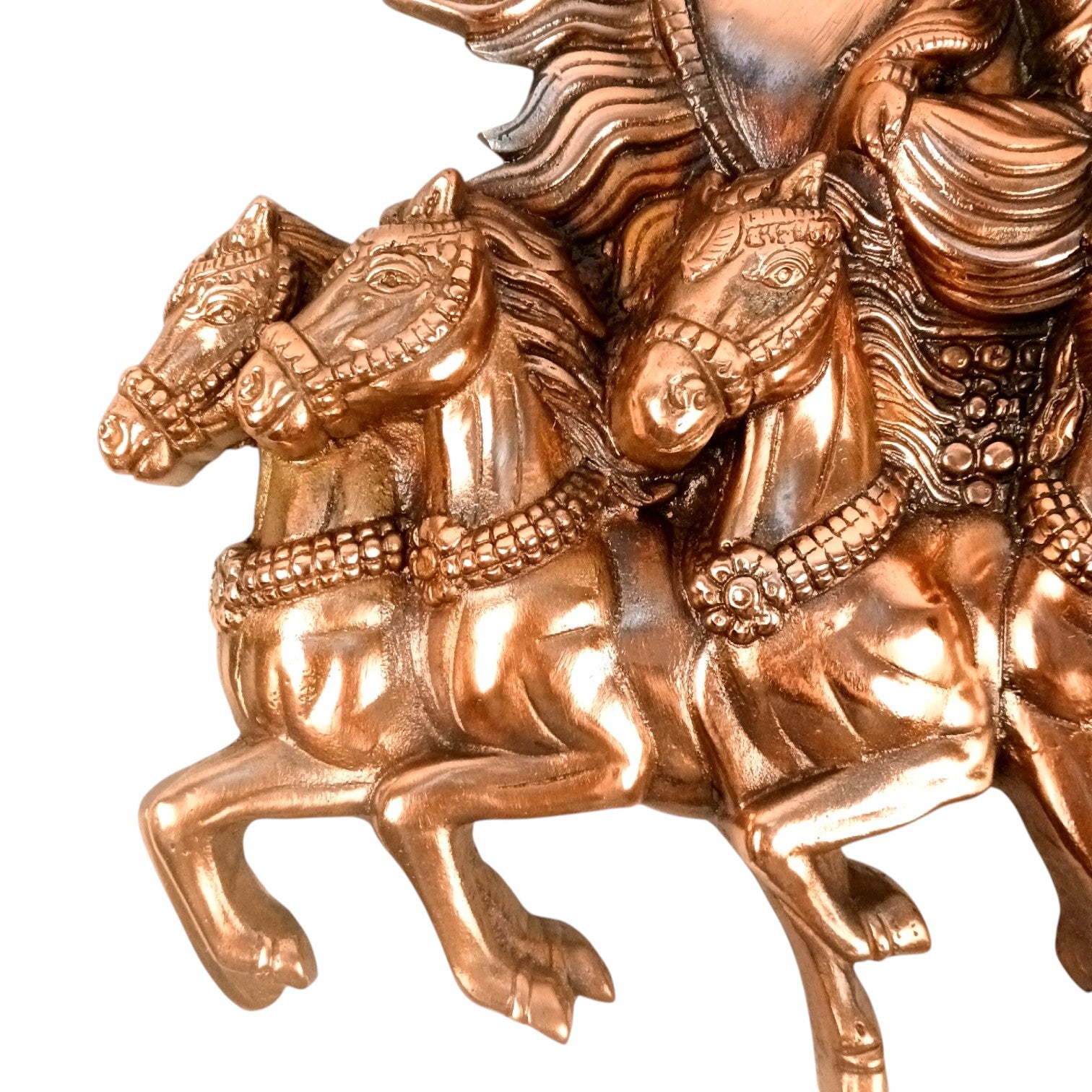 Sun with Seven Horses Metal Wall Hanging – 18 Inch - Apkamart