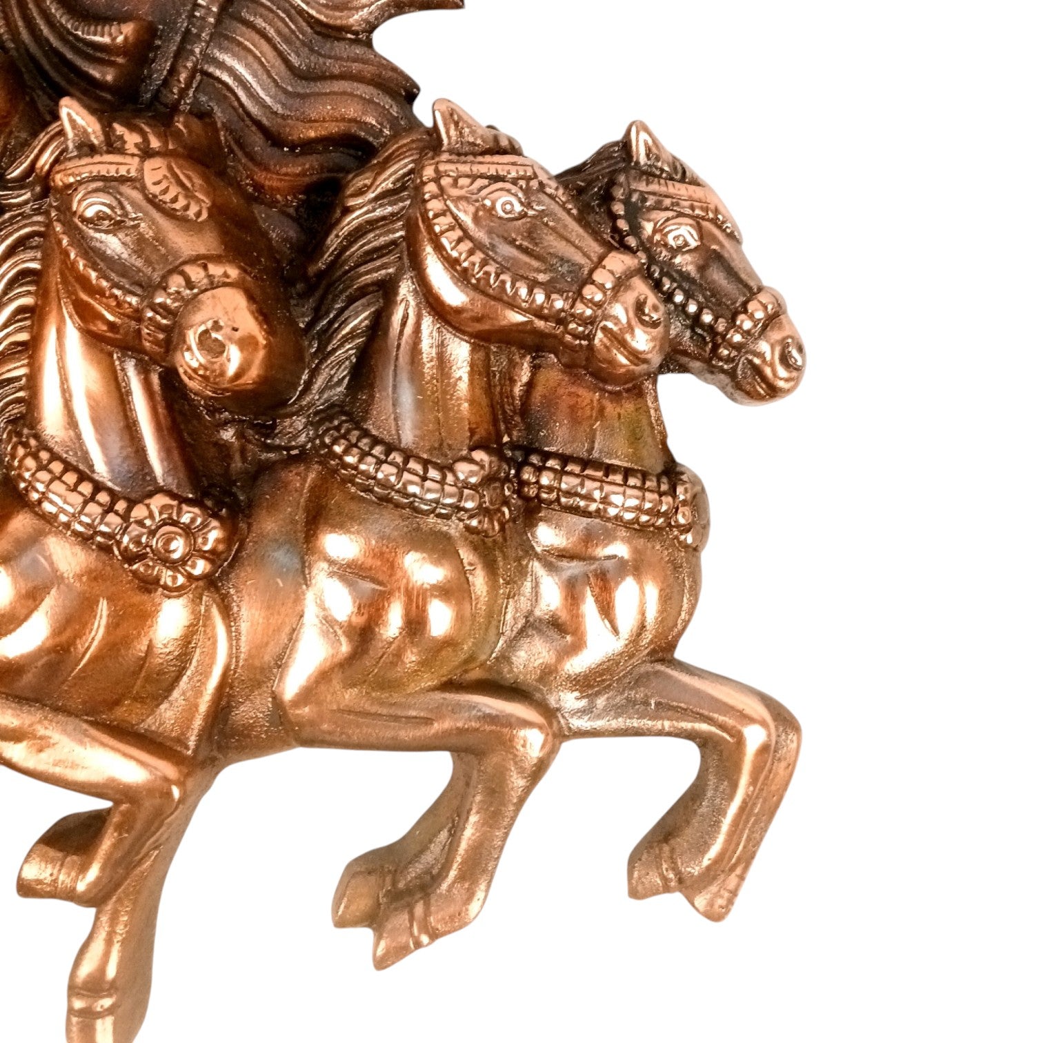 Sun with Seven Horses Metal Wall Hanging – 18 Inch - Apkamart