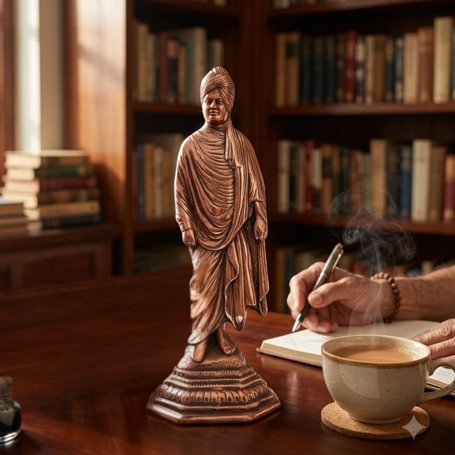 Swami Vivekananda Idol Statue | Metal Alloy Showpiece - 12 Inch-Apkamart