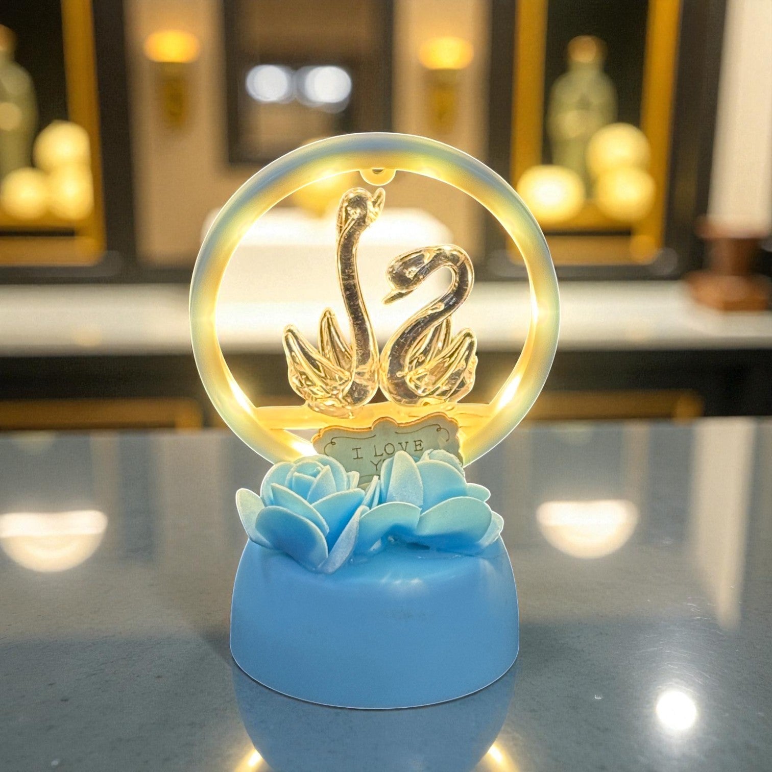 LED Couple Showpiece | Romantic Light Love Statue for Bedroom, Living Room & Table Décor | Gift for Valentine, Wedding & Anniversary - 6 Inch - Apkamart #Style_Design 1