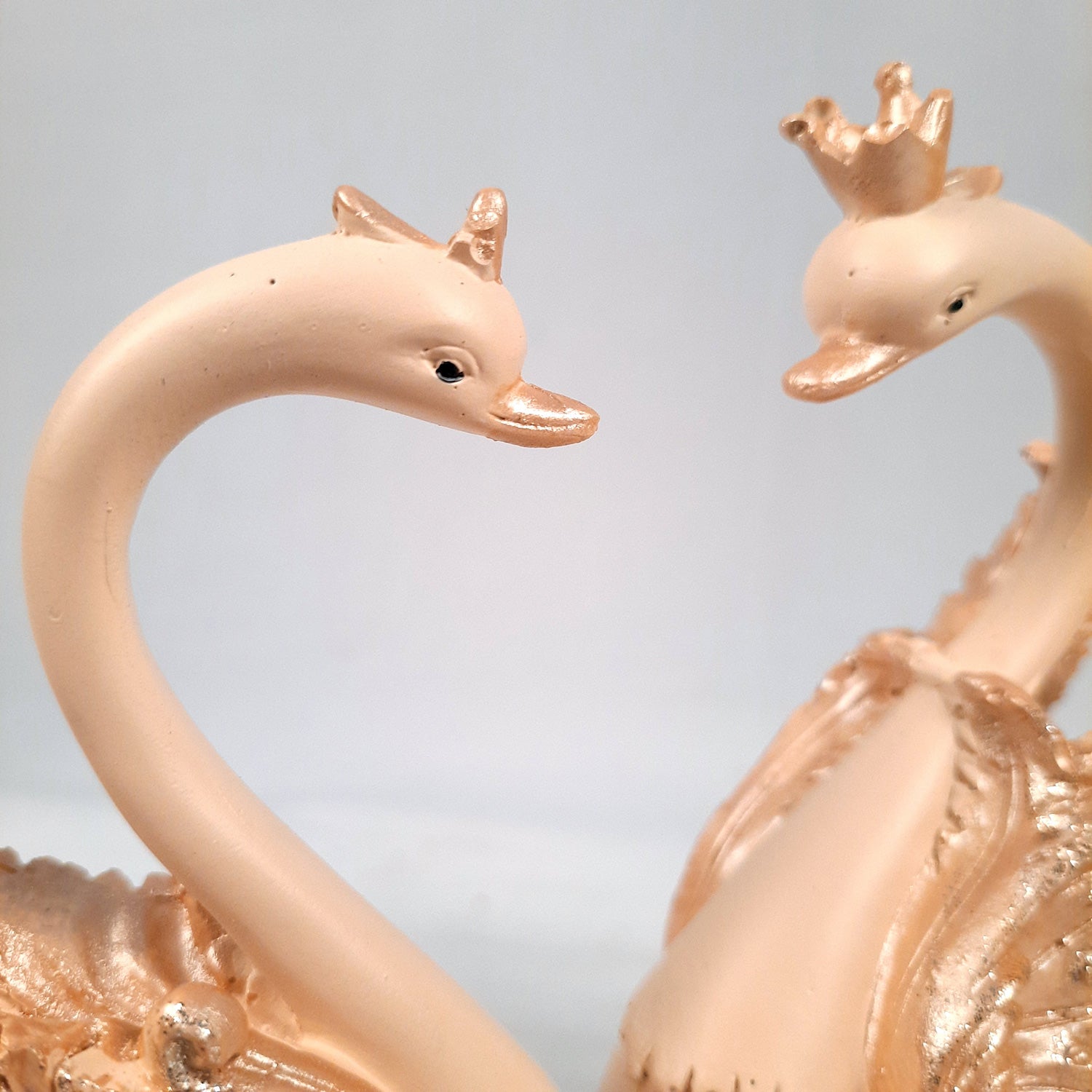 Swan Pair Showpiece | Swan Couple Statue | Kissing Duck Set - For Home, Table, Office, Desk Decor, Gift for him her - 7 inch - apkamart #Style_Design 2