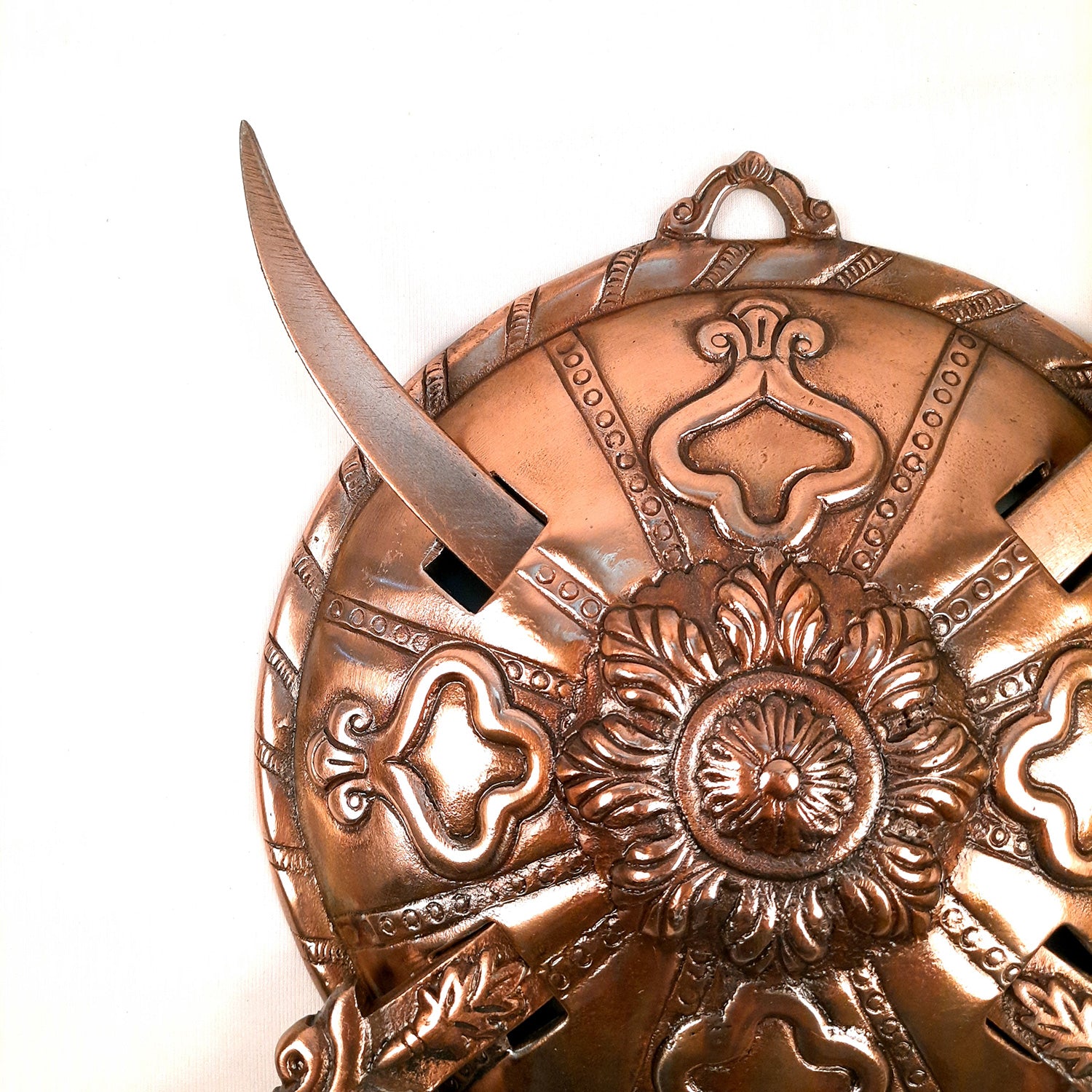 Swords & Shield Wall Hanging | Dhal Talwar Royal Hangings - For Home, Living Room, Wall Decor & Gifts - 13 Inch - apkamart