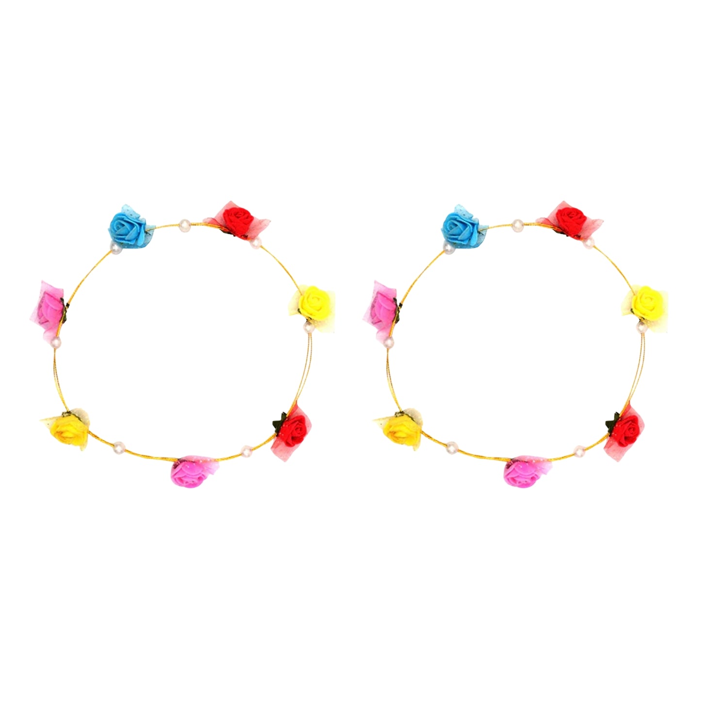 Floral Crown | Flower Crown Headband for Women and Girls | Artificial Flower Crown for Wedding Party Festival Birthday Bridal Photoshoot - Apkamart #Style_Pack Of 2