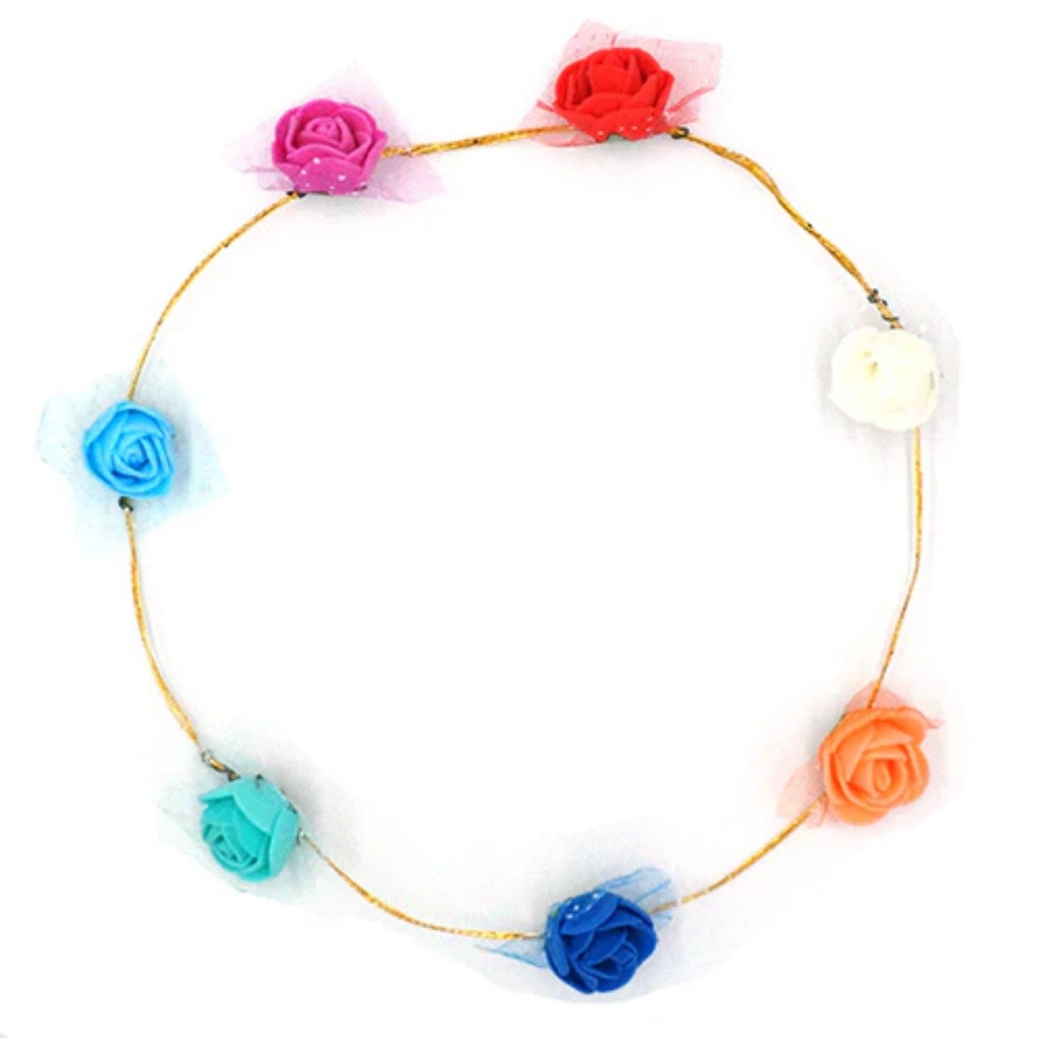 Floral Crown Tiara | Flower Crown Headband for Women and Girls | Artificial Flower Crown for Wedding Party Festival Birthday Bridal Photoshoot