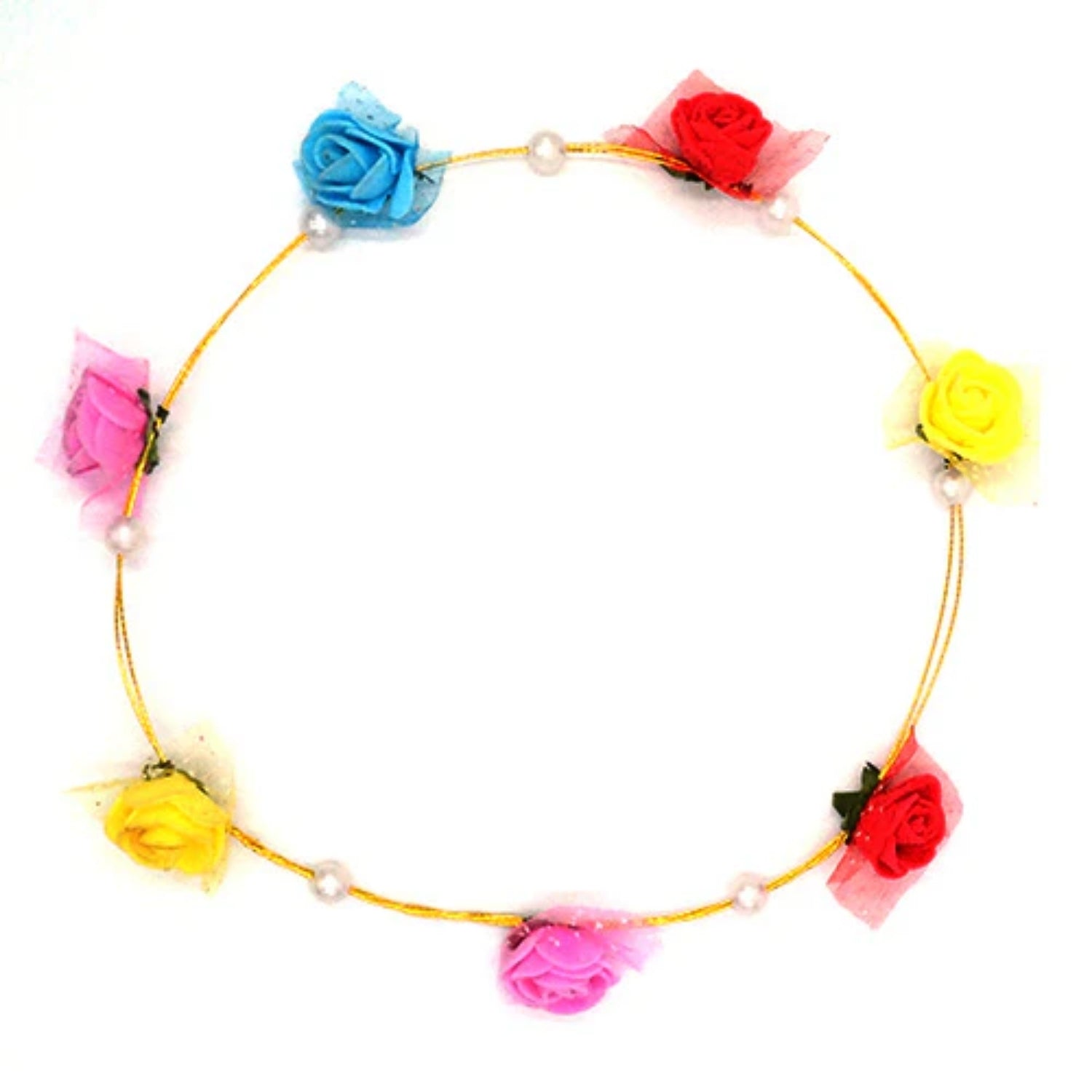 Floral Crown Tiara | Flower Crown Headband for Women and Girls | Artificial Flower Crown for Wedding Party Festival Birthday Bridal Photoshoot