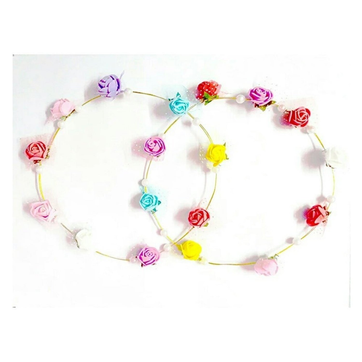 Floral Crown Tiara | Flower Crown Headband for Women and Girls | Artificial Flower Crown for Wedding Party Festival Birthday Bridal Photoshoot