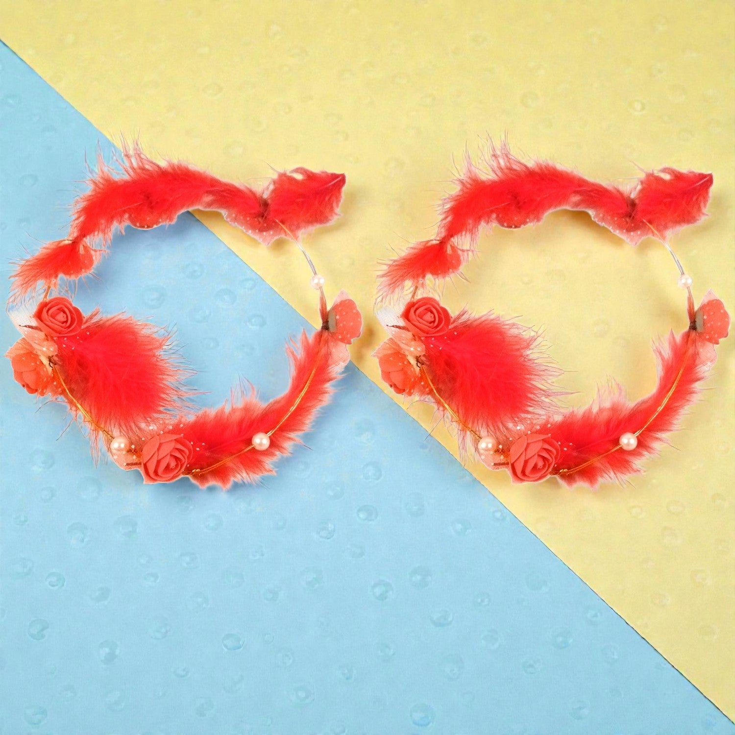 Floral Crown | Flower Crown Headband for Women and Girls | Adjustable Artificial Flower Hair Crown for Wedding Party Festival Birthday Bridal Photoshoot - Apkamart #Style_Pack Of 2