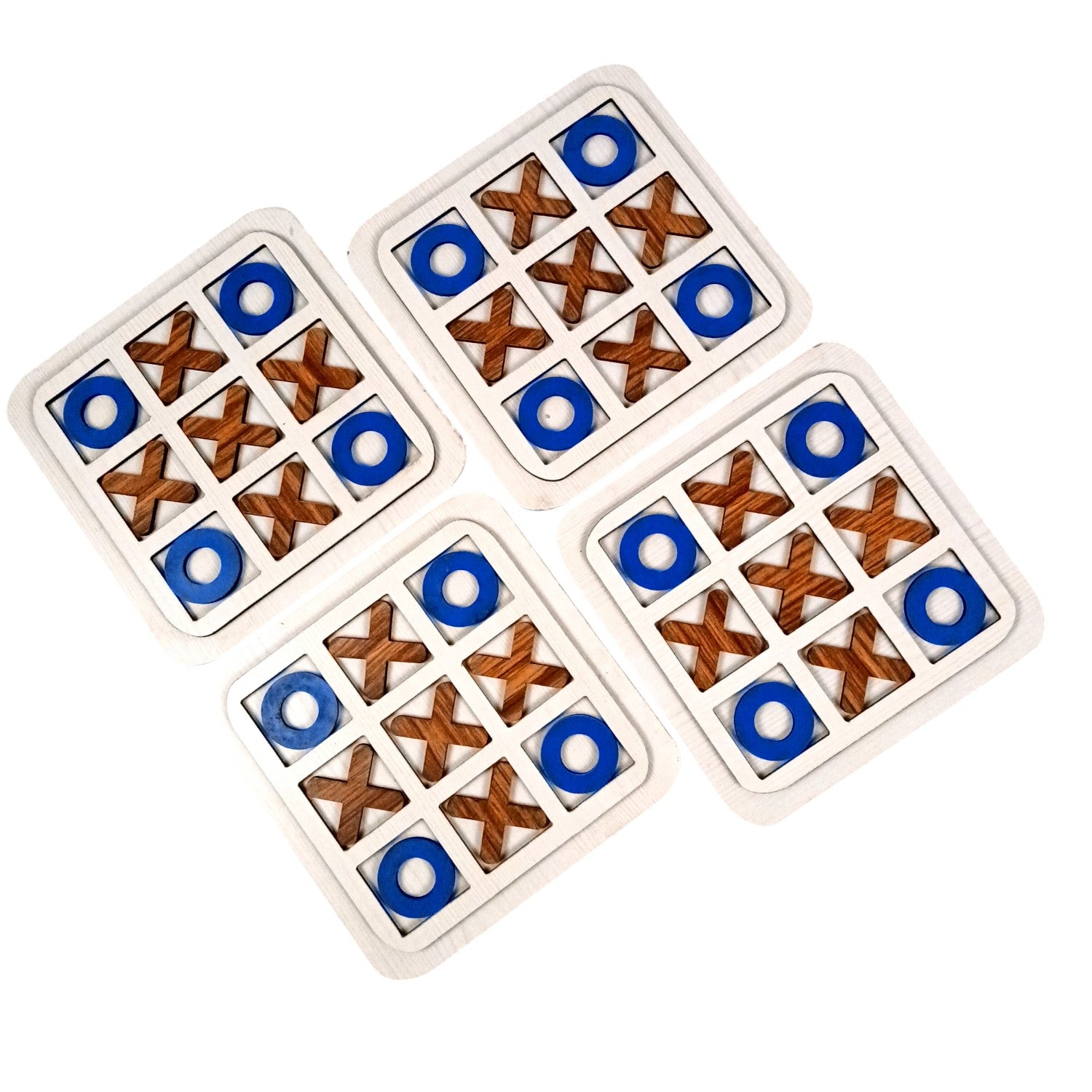 Tic Tac Toe Toy | Zero and Cross Game | Family Board Game - for Kids & Adults, Boys, Girls, Birthday Gifts, Return Gift - 6 Inch (Pack Of 4) - Apkamart