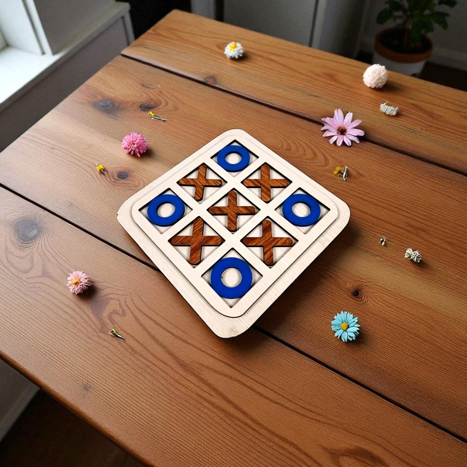 Tic Tac Toe Toy | Zero and Cross Game | Family Board Game - for Kids & Adults, Boys, Girls, Birthday Gifts, Return Gift - 6 Inch - Apkamart