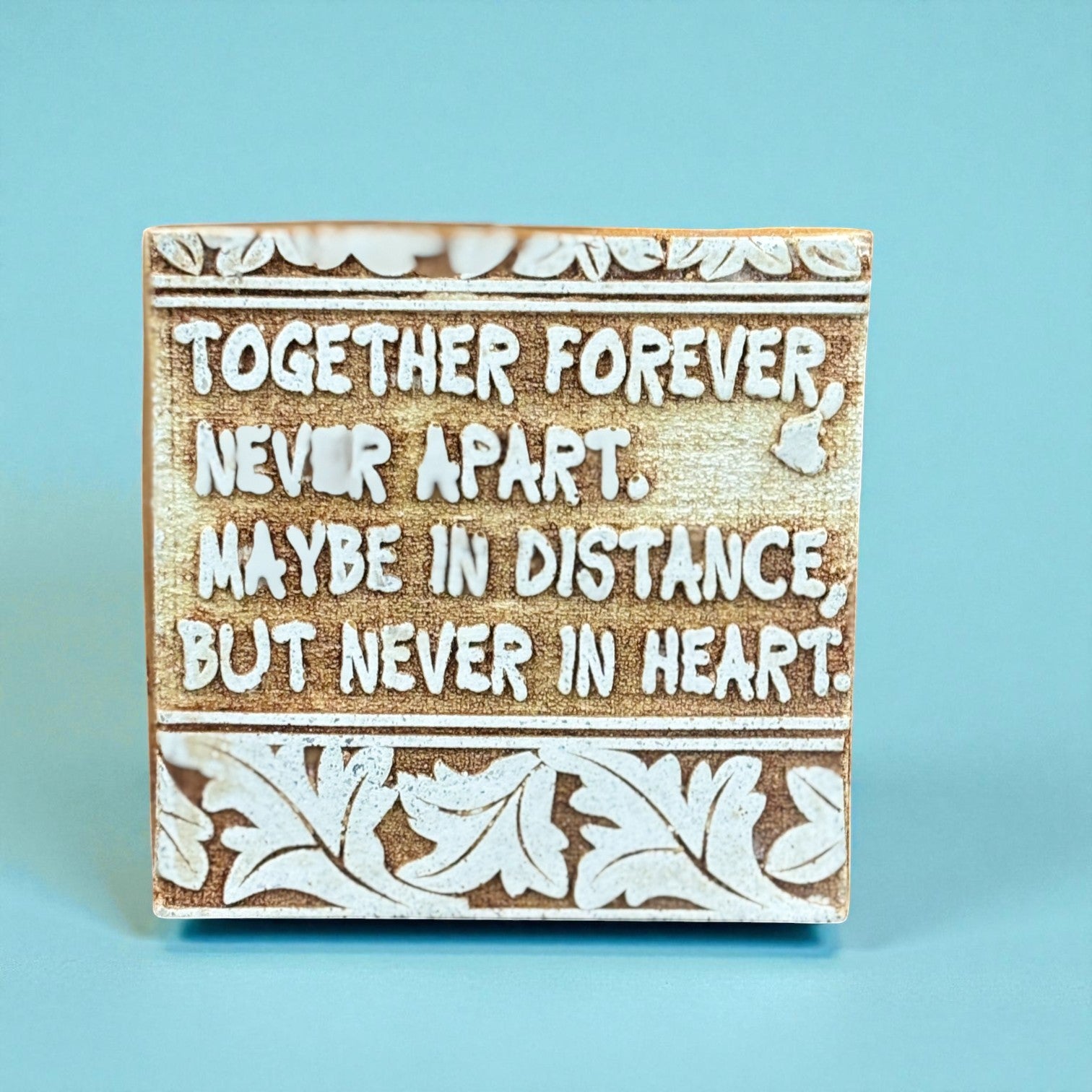 Tile with Stand & Love Message | Romantic Valentine Gift for Her & Him | Anniversary Showpiece with Quote | Decorative Table Gift for Couples & Home Decor - 4 Inch - Apkamart #Style_Design 2