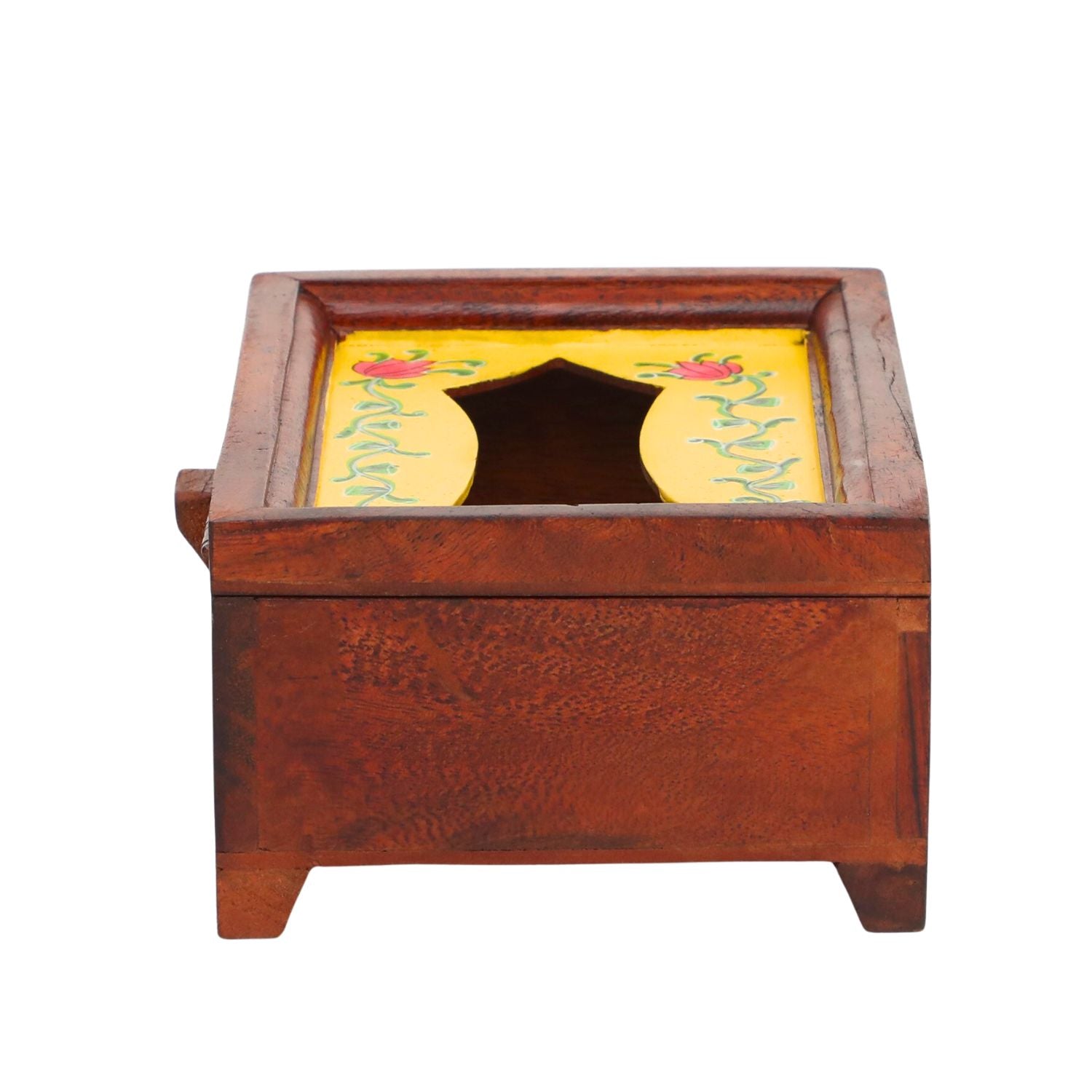 Napkin Holder With Ceramic Tiles | Tissue Paper Stand | Wooden Tissue Dispenser With Lid - For Home, Dining Table, Kitchen, Center Table Decor & Gift - 9 Inch - Apkamart #Style_Design 2