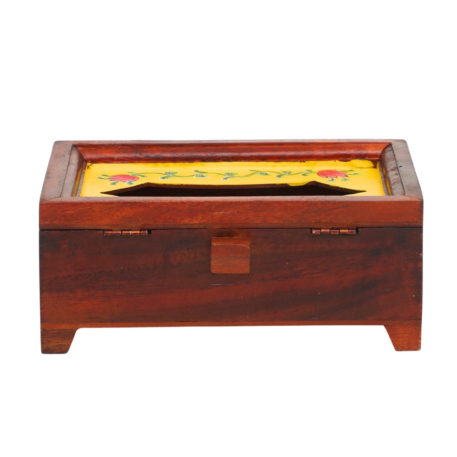 Napkin Holder With Ceramic Tiles | Tissue Paper Stand | Wooden Tissue Dispenser With Lid - For Home, Dining Table, Kitchen, Center Table Decor & Gift - 9 Inch - Apkamart #Style_Design 2