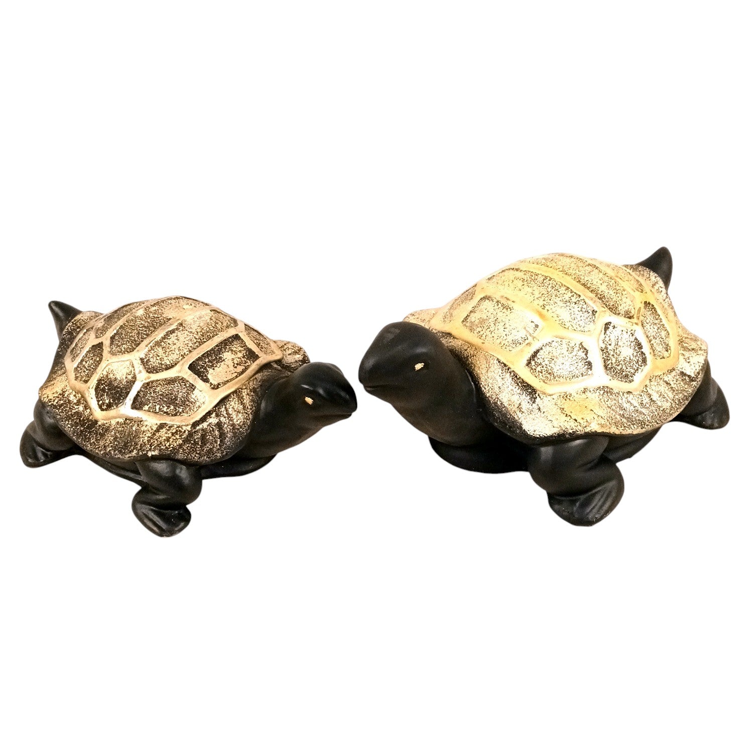Tortoise Feng Shui Showpiece Set | Lucky Tortoise Statue for Vastu & Home Décor | Showpiece for Home | Decorative Animal Figurine for Living Room, Gifting - (Set Of 2) - Apkamart
