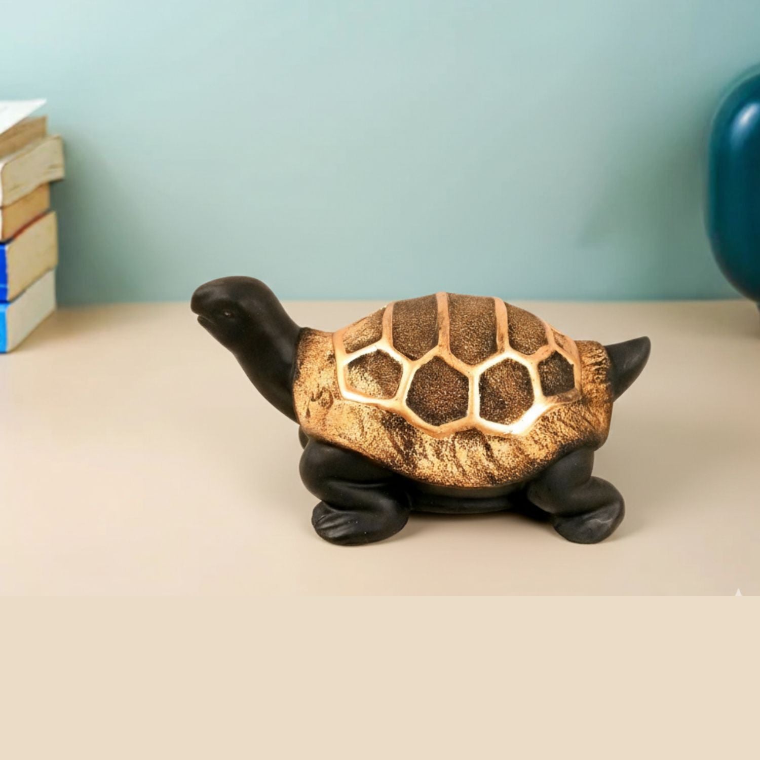 Tortoise Feng Shui Showpiece Set | Lucky Tortoise Statue for Vastu & Home Décor | Decorative Animal Figurine for Living Room, Office Table & Gifting - 12 Inch - Apkamart