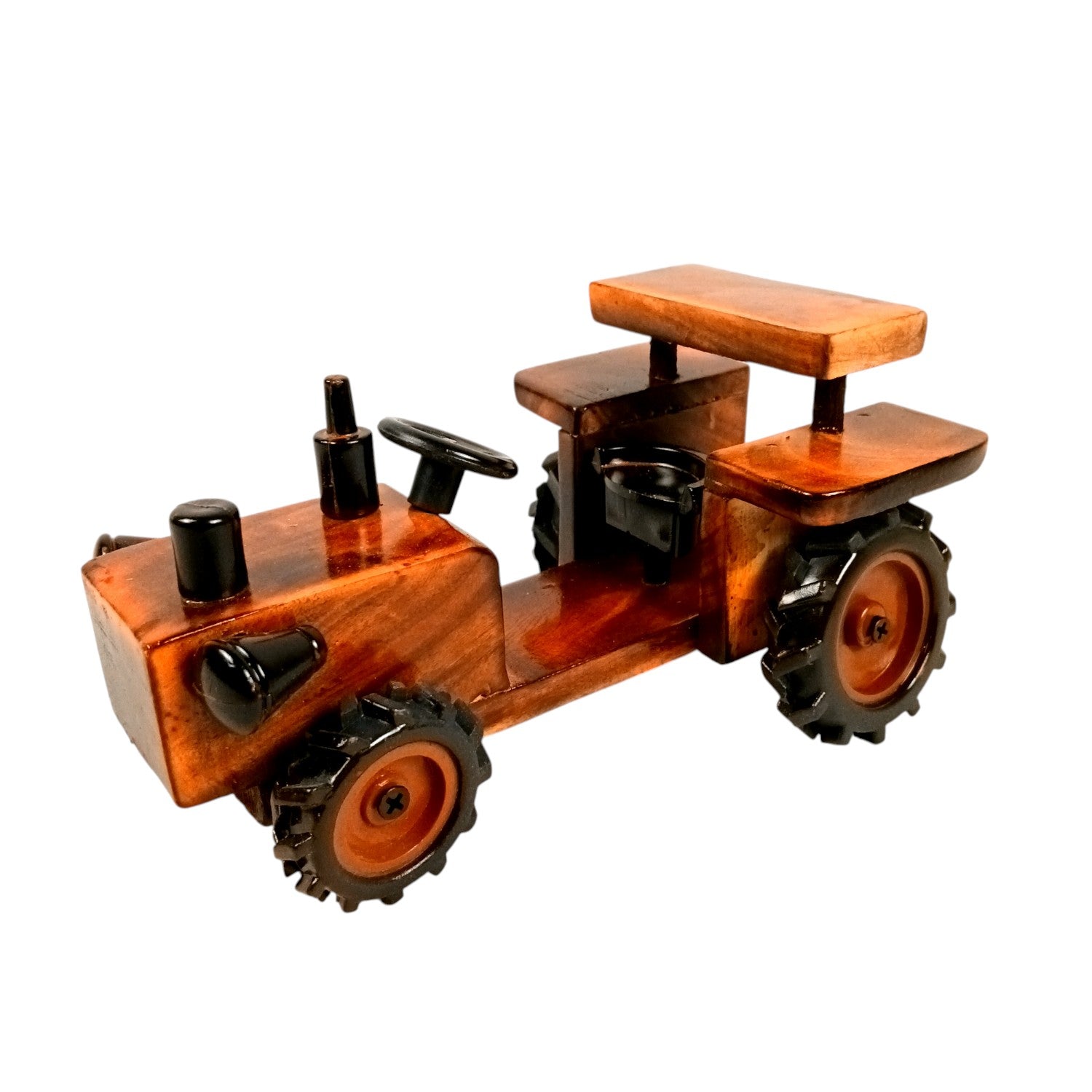 Wooden Tractor Showpiece | Movable Tractor Toy - for Kids, Home Decor, Living Room, Shelf & Gifts - 8 Inch - Apkamart