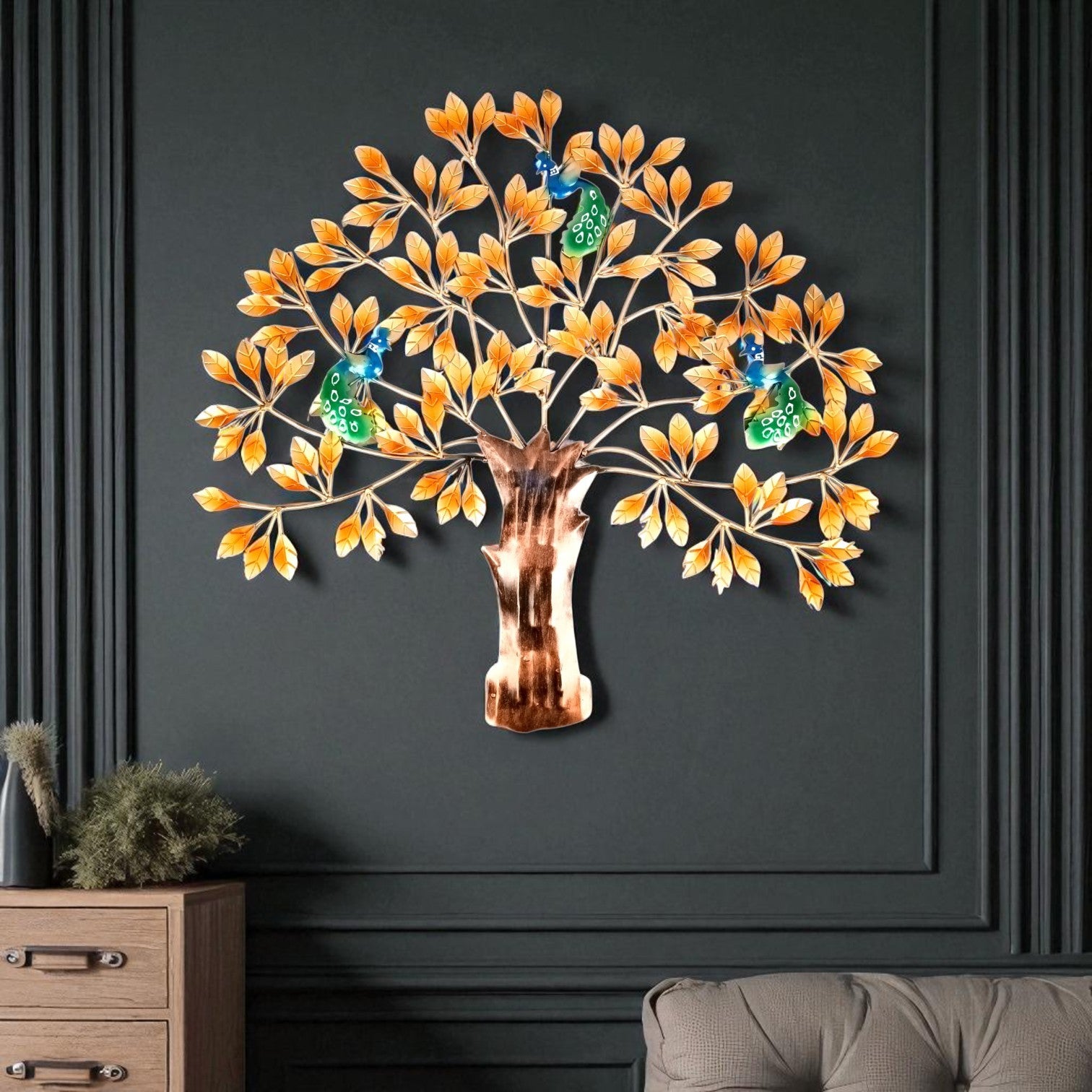 Tree Wall Hanging for Home Decor | Decorative Wall Art Showpiece for Living Room, Bedroom & Office | Traditional & Modern Home Decoration - 29 Inch - Apkamart