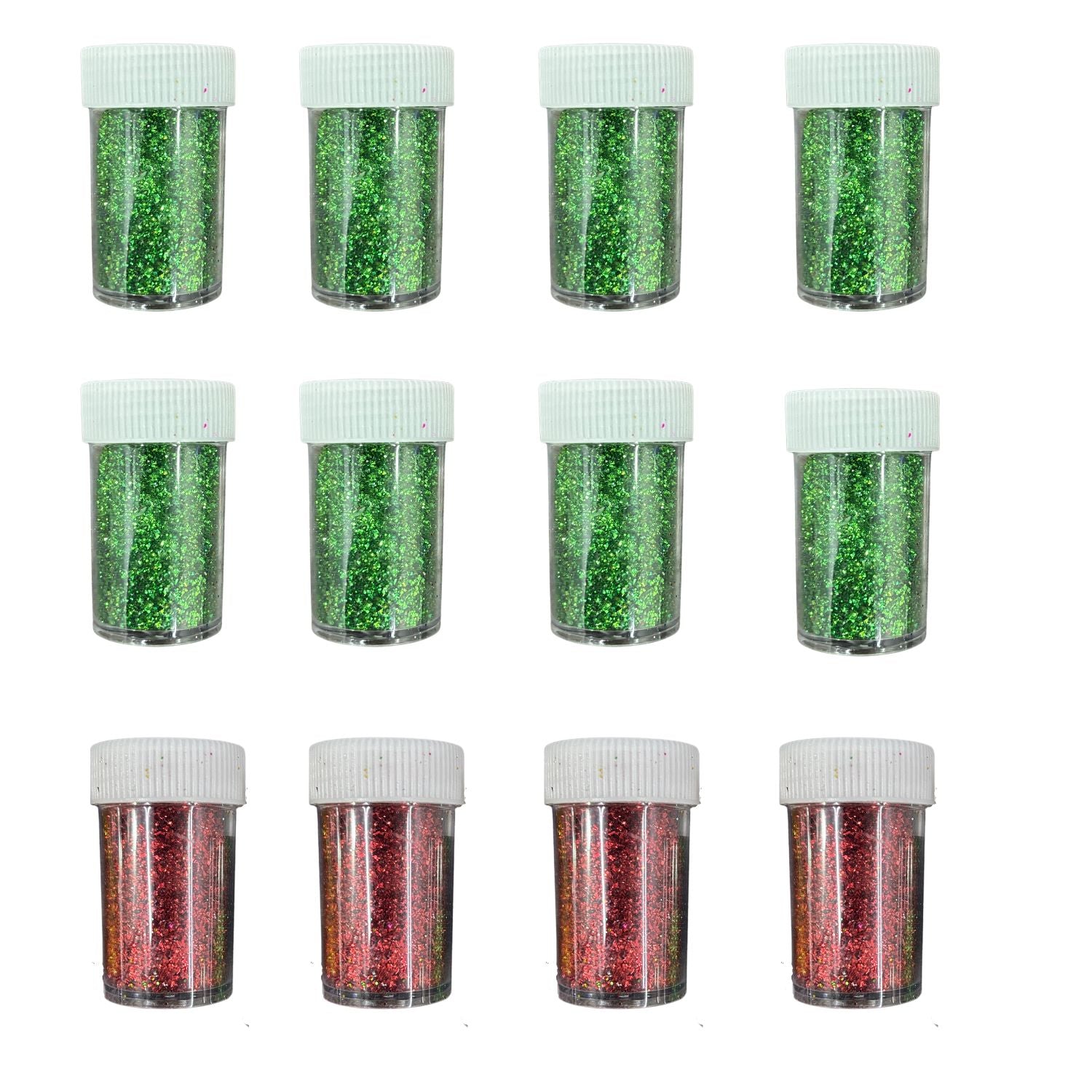 Dry Glitter for Craft Work Glitter Powder Multicolor Sparkle Dust for Art and Craft DIY Decoration Projects - Apkamart #Style_Pack Of 12