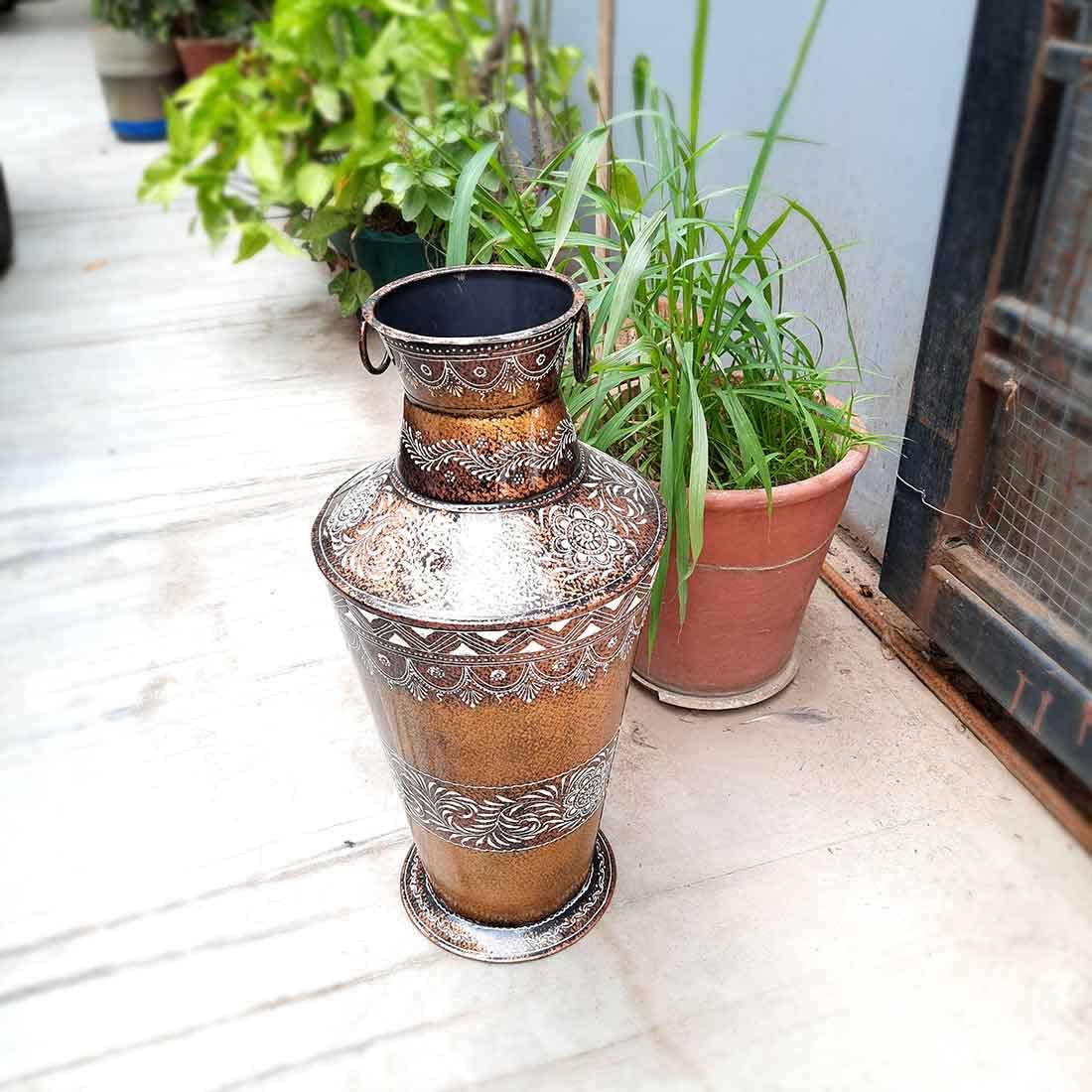 Flower Vase Big | Flower Pot for Corners | Floor Vase - For Home, Living Room, Entrance, Office & Hall Decoration | House Warming & Festival Gift - 21 Inch