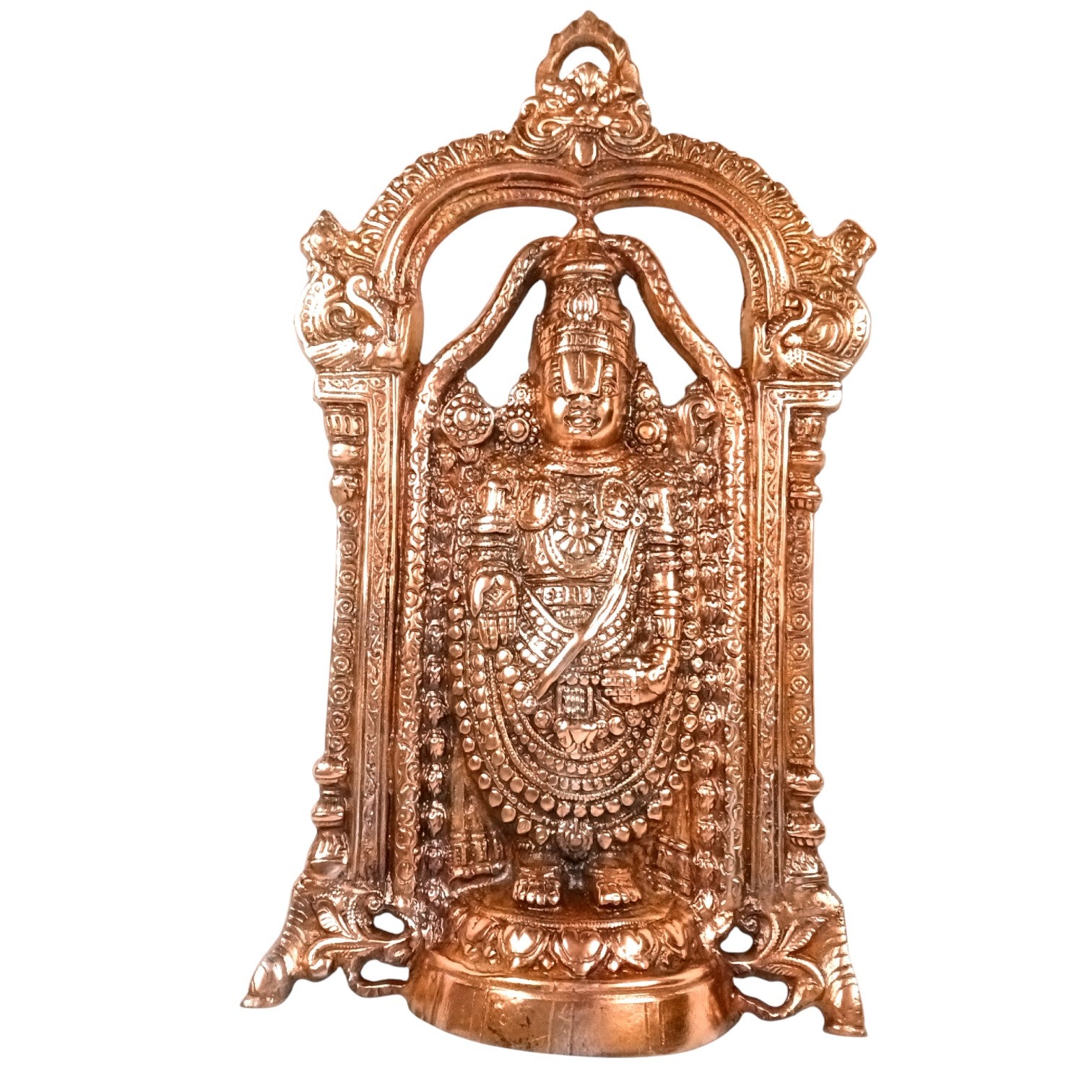 Lord Venkateswara Wall Decor | Traditional Spiritual Wall Hanging for Home, Living Room & Temple | Antique Finish Religious Decoration & Gifting Item - 18 Inch - Apkamart