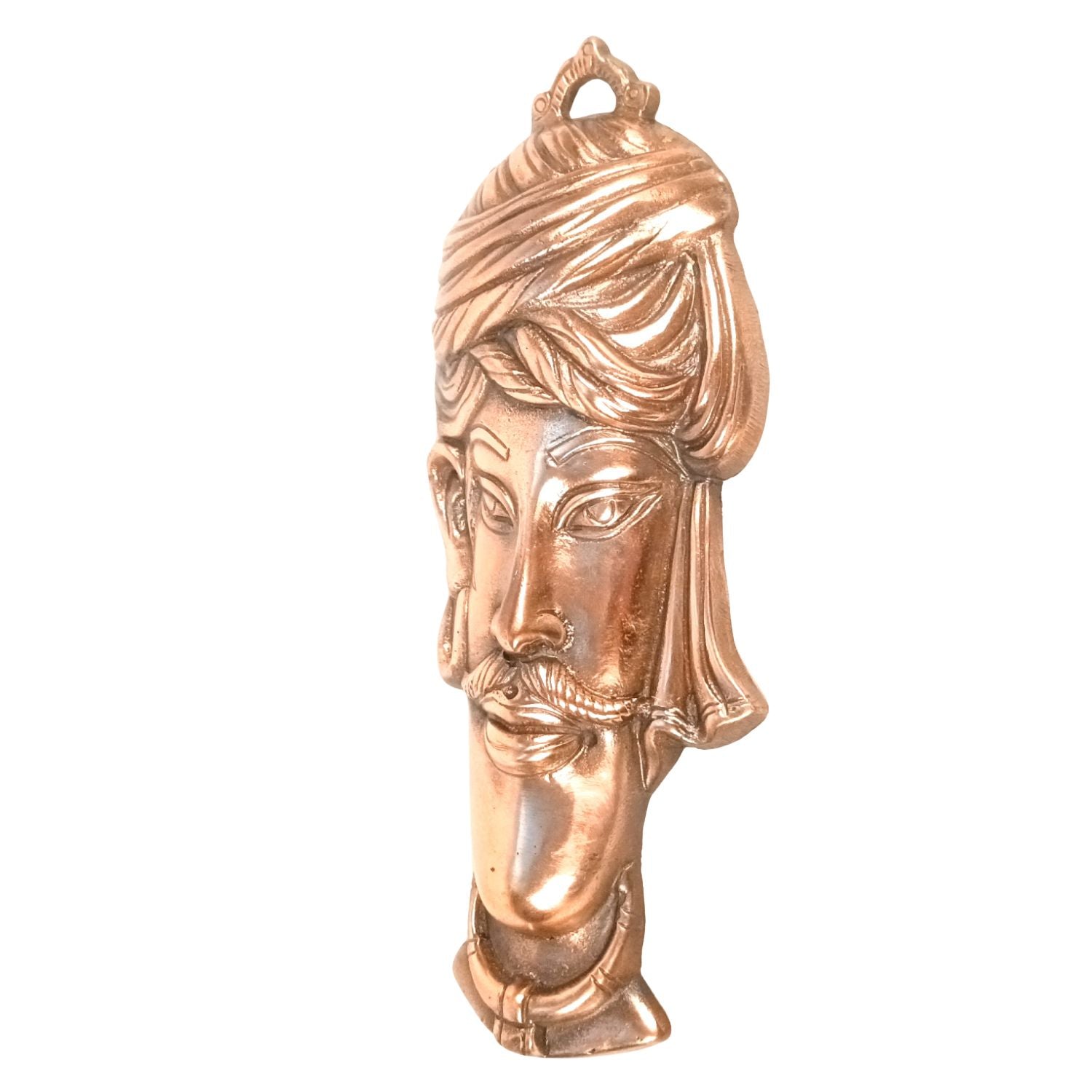 Village Couple Face Wall Hanging Set | Wall Hanging Showpiece for Home Decoration | Decorative Metal Wall Hangings for Living Room, Bedroom, Art Decor - 11 Inch (Set Of 2) - Apkamart