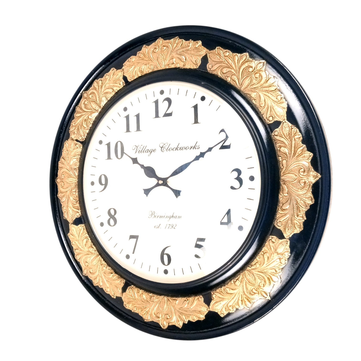 Designer Wall Clock for Living Room Bedroom & Office | Analog Decorative Wall Clock | Modern Home Decor Wooden Clock | Easy Read Display | Housewarming Gift - 18 Inch - Apkamart