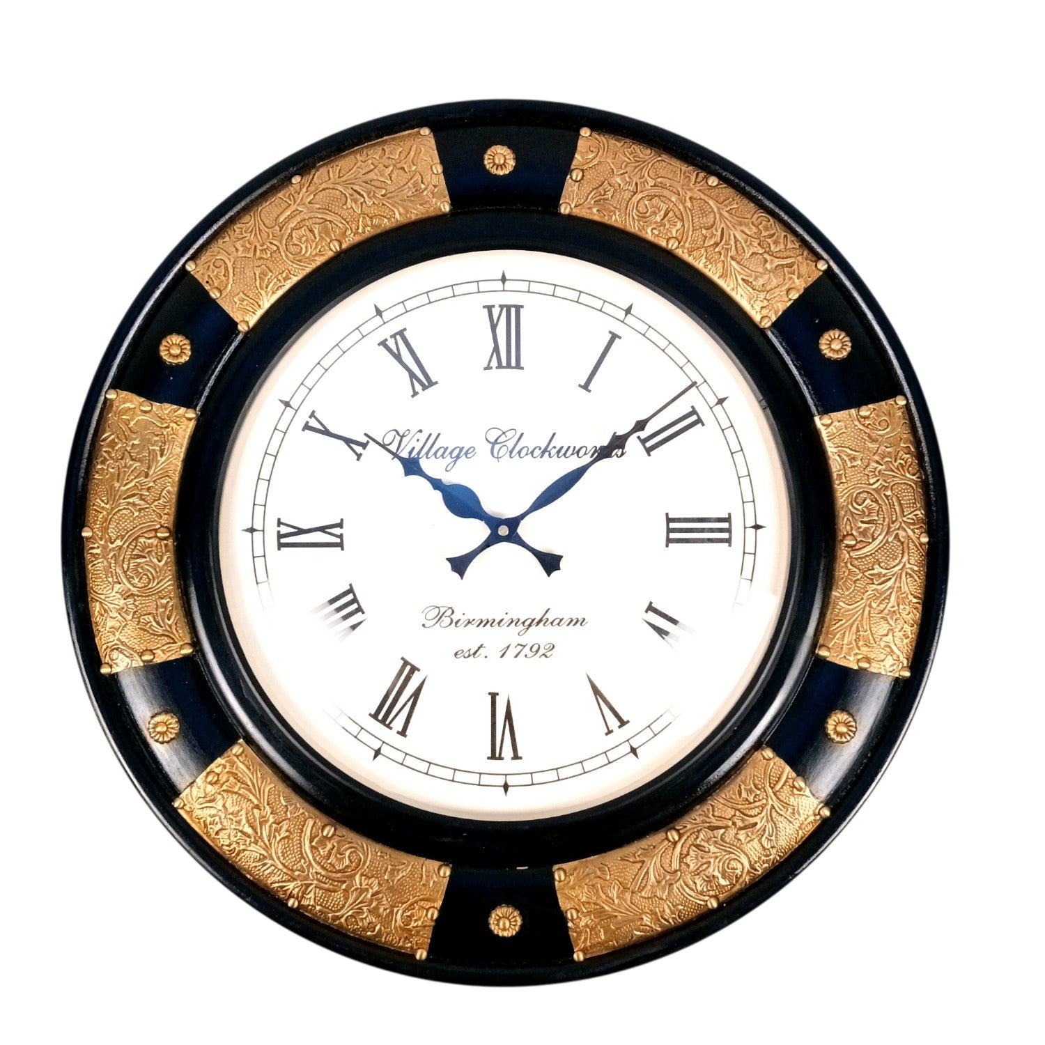Vintage Wall Clock for Home Decor | Premium Handcrafted Wall Clock Showpiece | Living Room & Bedroom Decor | Festive, Anniversary & Birthday Gift - 18 Inch - Apkamart