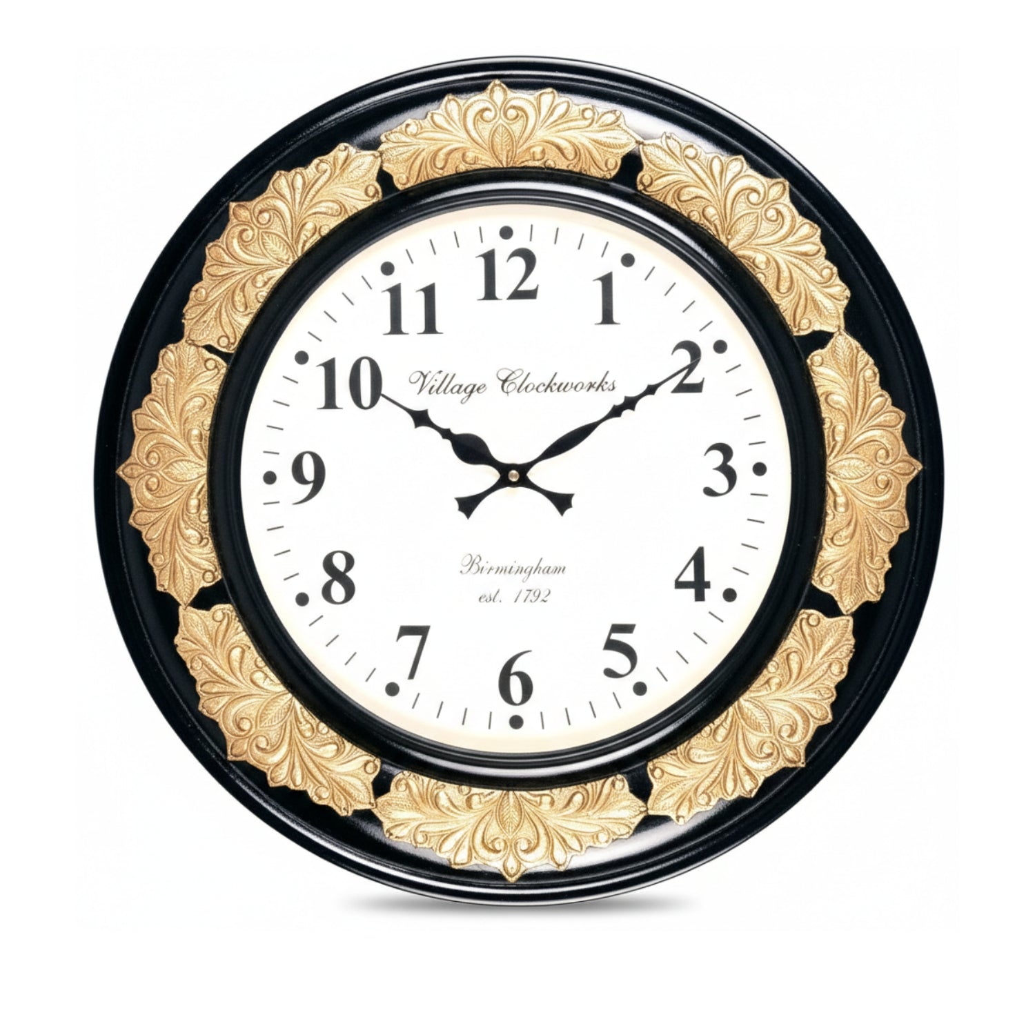 Designer Wall Clock for Living Room Bedroom & Office | Analog Decorative Wall Clock | Modern Home Decor Wooden Clock | Easy Read Display | Housewarming Gift - 18 Inch - Apkamart