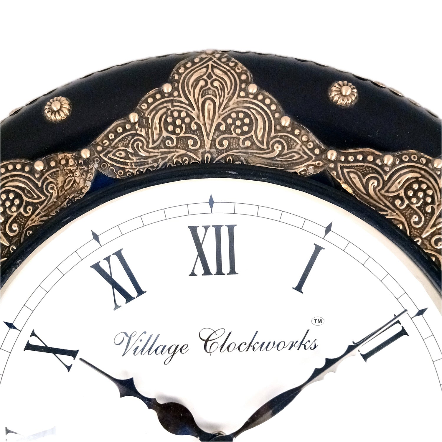 Wall Clock Vintage for Living Room | Wall Mount Clock With Premium Wood Finish & Brass Work - For Home, Office, Bedroom, Hall Decor | Wedding & Housewarming Gift - 18 Inch - Apkamart #Style_Design 1