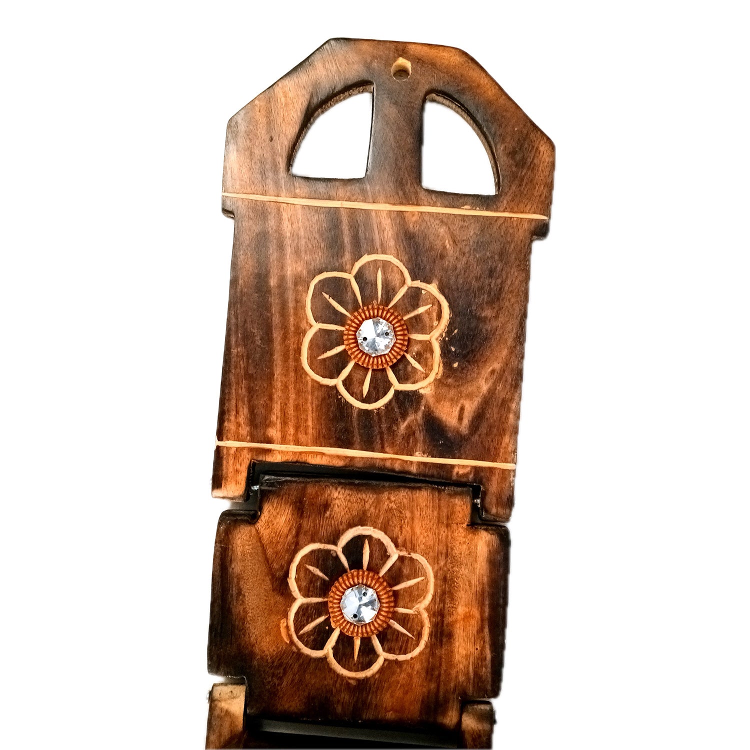 Wall Clock Wrist Design | Wall Mount Analogue Clock With Premium Wood Finish - For Home, Living Room, Bedroom, Hall Decor | Wedding & Housewarming Gift - 32 Inch - Apkamart