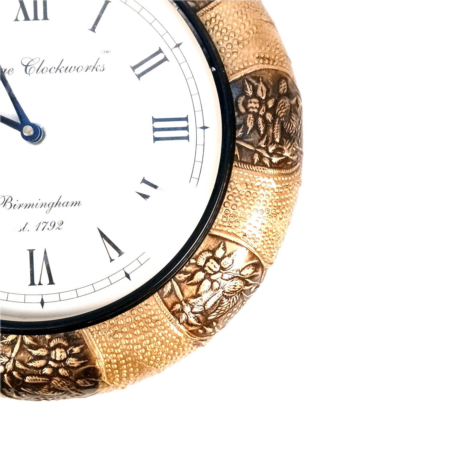 Wall Clock Vintage for Living Room | Wall Mount Clock With Premium Wood Finish & Brass Work - For Home, Office, Bedroom, Hall Decor | Wedding & Housewarming Gift - 12 Inch - Apkamart