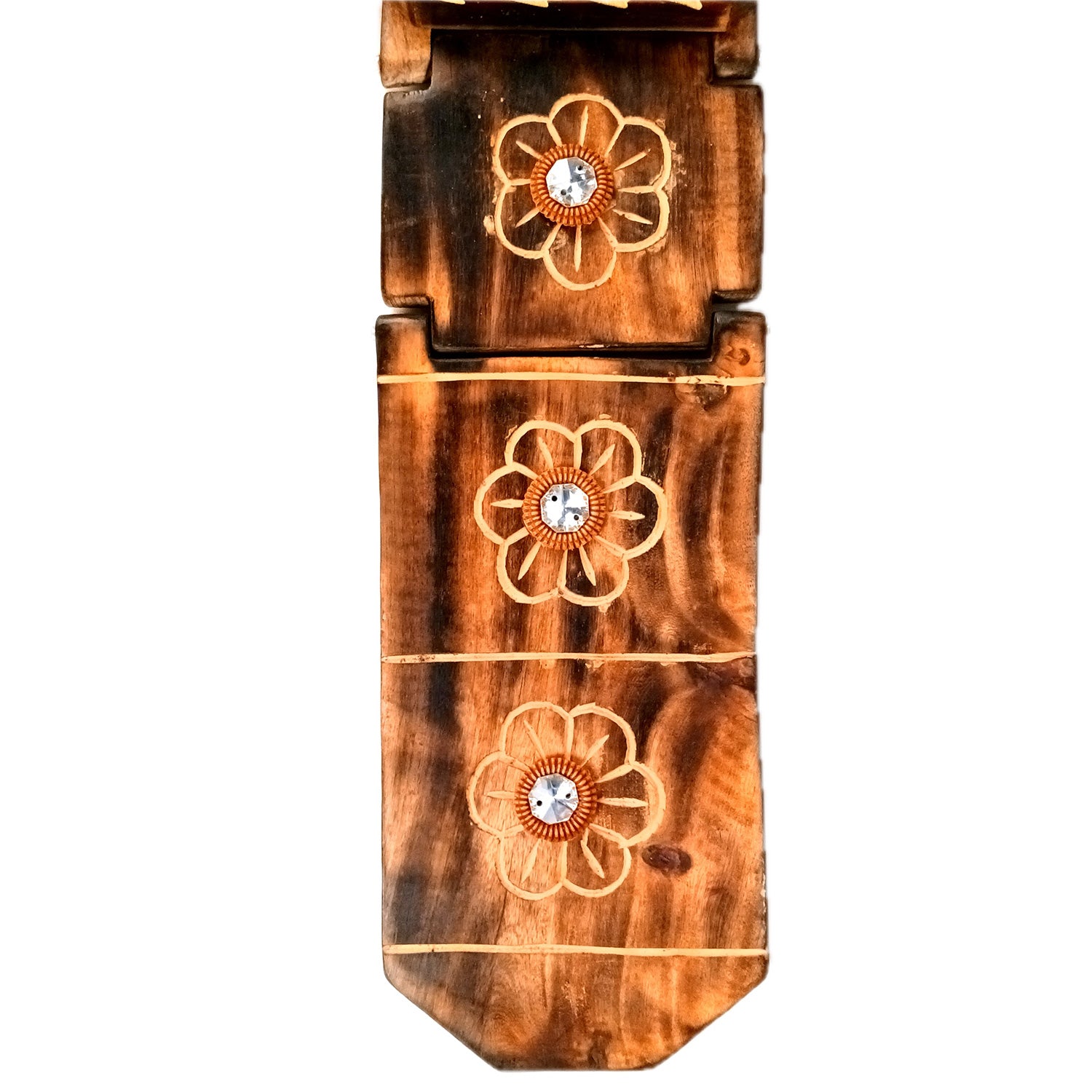 Wall Clock Wrist Design | Wall Mount Analogue Clock With Premium Wood Finish - For Home, Living Room, Bedroom, Hall Decor | Wedding & Housewarming Gift - 32 Inch - Apkamart