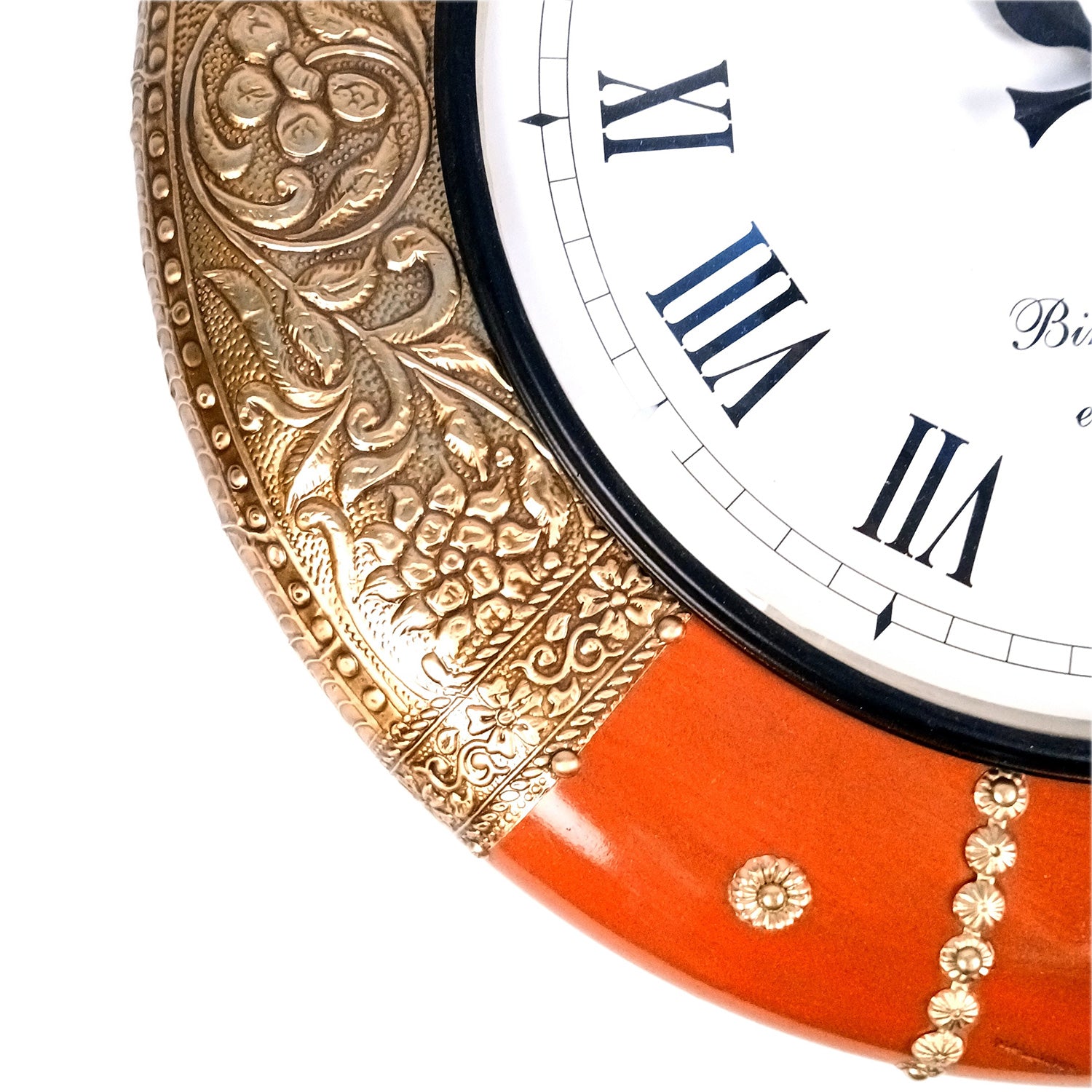 Wall Clock Vintage for Living Room | Wall Mount Clock With Antique Brass Work - For Home, Office, Bedroom, Hall Decoration | Festival Gifts & Wall Decor - 18 Inch - Apkamart #Style_Design 1