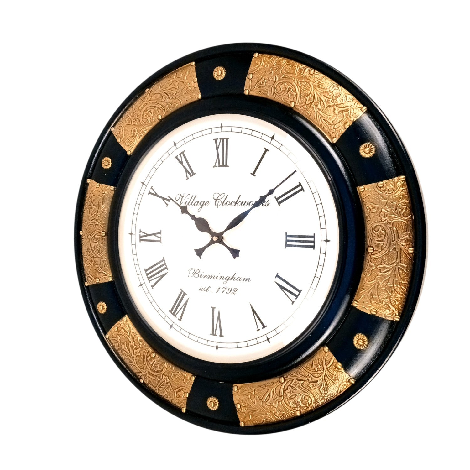 Vintage Wall Clock for Home Decor | Premium Handcrafted Wall Clock Showpiece | Living Room & Bedroom Decor | Festive, Anniversary & Birthday Gift - 18 Inch - Apkamart