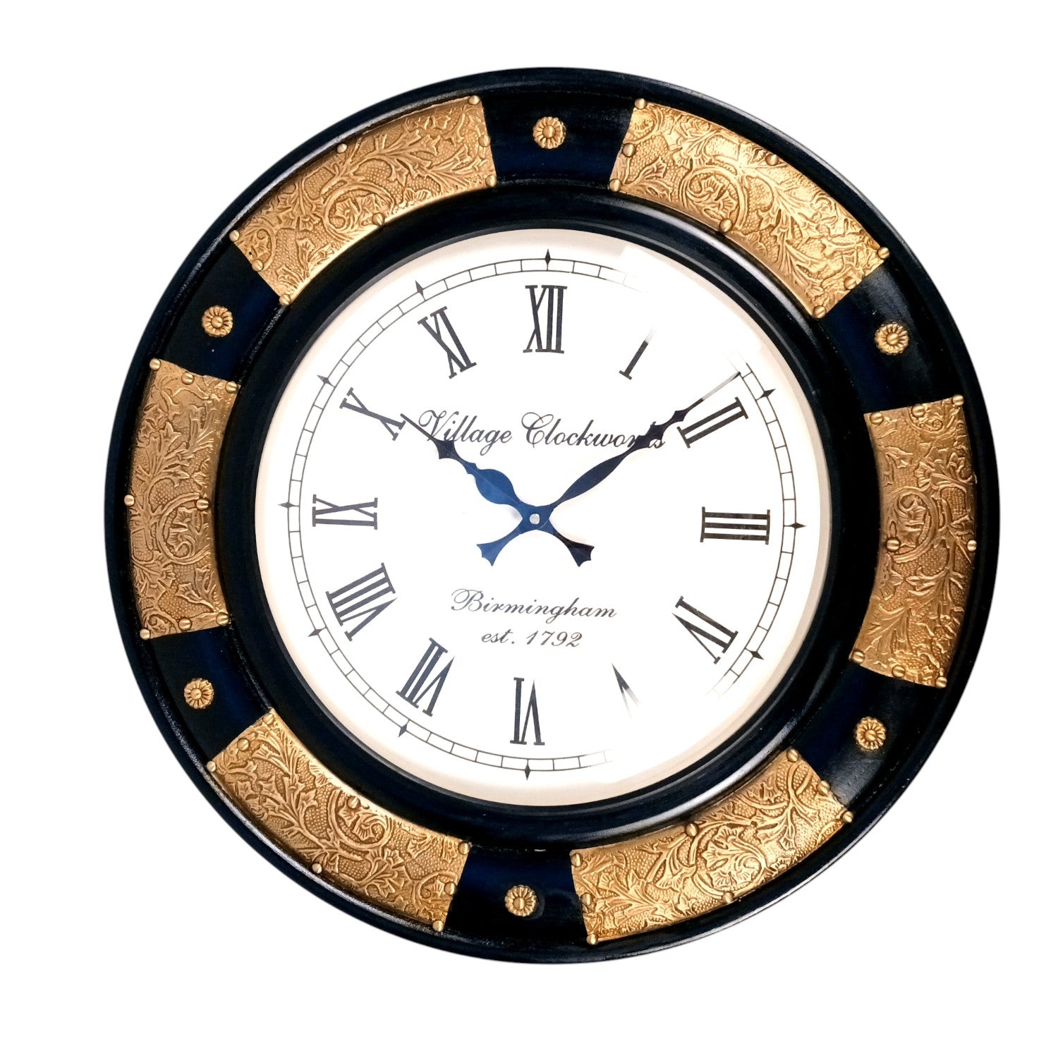 Vintage Wall Clock for Home Decor | Premium Handcrafted Wall Clock Showpiece | Living Room & Bedroom Decor | Festive, Anniversary & Birthday Gift - 18 Inch - Apkamart