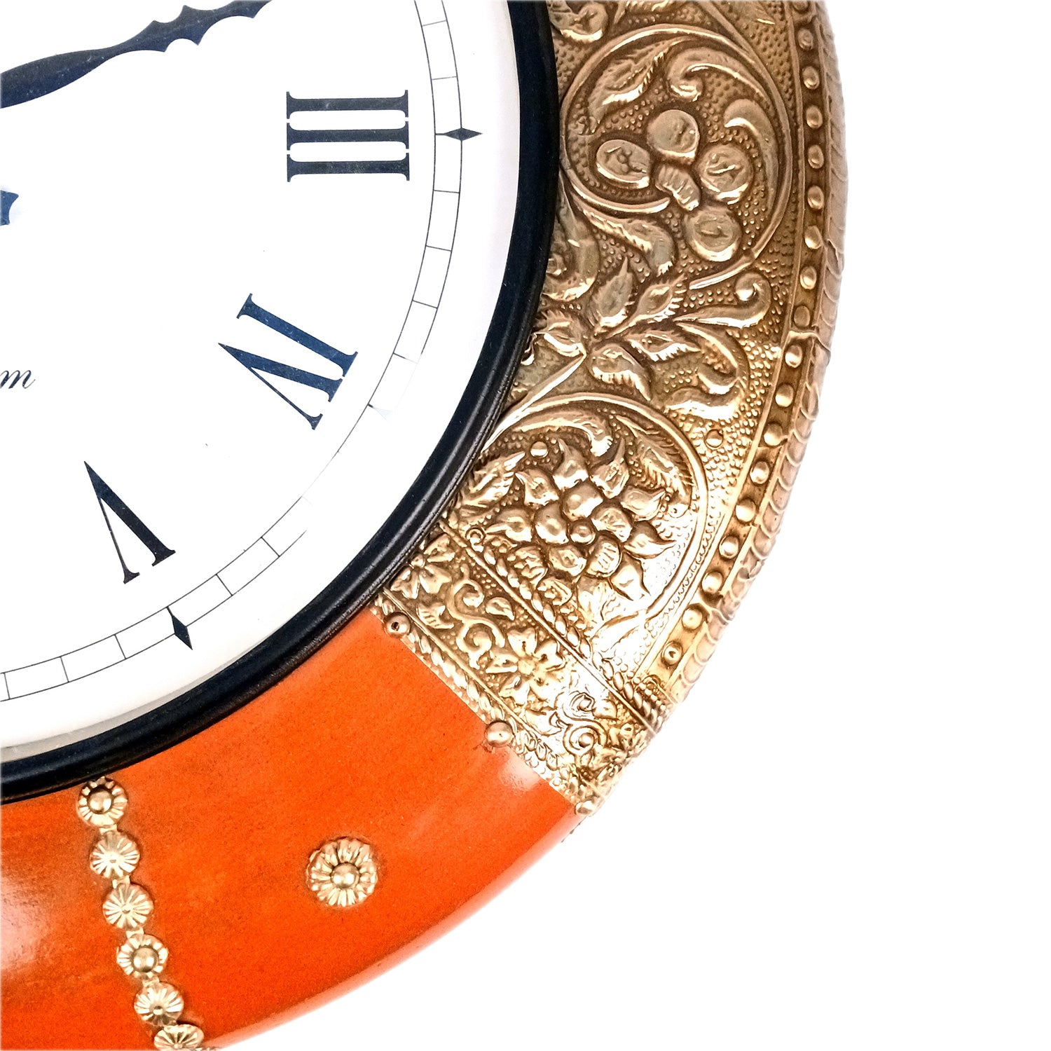 Wall Clock Vintage for Living Room | Wall Mount Clock With Antique Brass Work - For Home, Office, Bedroom, Hall Decoration | Festival Gifts & Wall Decor - 18 Inch - Apkamart #Style_Design 1