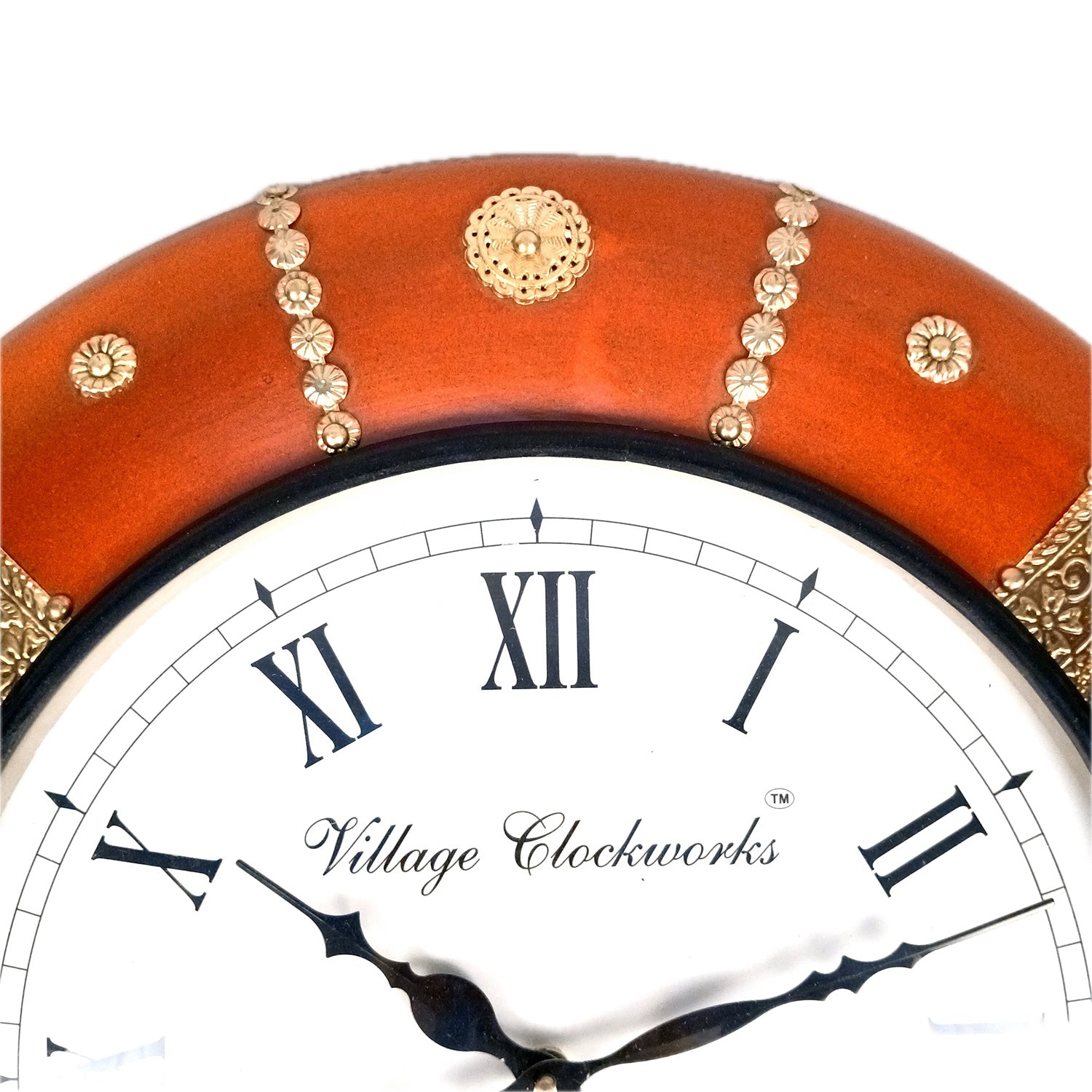 Wall Clock Vintage for Living Room | Wall Mount Clock With Antique Brass Work - For Home, Office, Bedroom, Hall Decoration | Festival Gifts & Wall Decor - 18 Inch - Apkamart #Style_Design 1