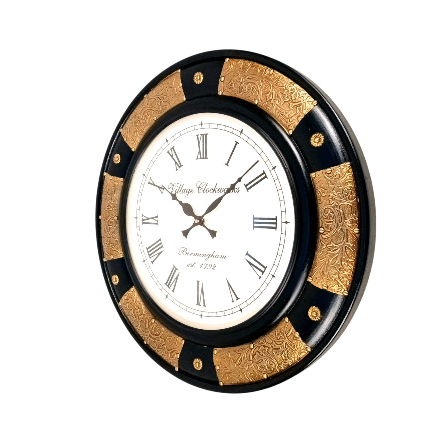 Vintage Wall Clock for Home Decor | Premium Handcrafted Wall Clock Showpiece | Living Room & Bedroom Decor | Festive, Anniversary & Birthday Gift - 18 Inch - Apkamart