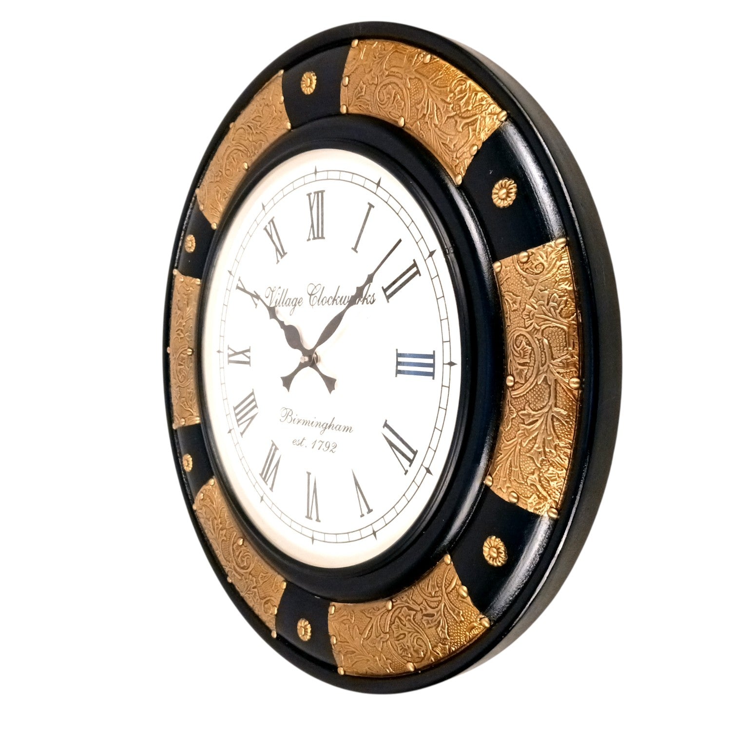 Vintage Wall Clock for Home Decor | Premium Handcrafted Wall Clock Showpiece | Living Room & Bedroom Decor | Festive, Anniversary & Birthday Gift - 18 Inch - Apkamart